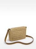 Bolso Bandolera Efecto Rafia Con Solapa