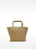 Bolso Tote Efecto Rafia Con Bandolera