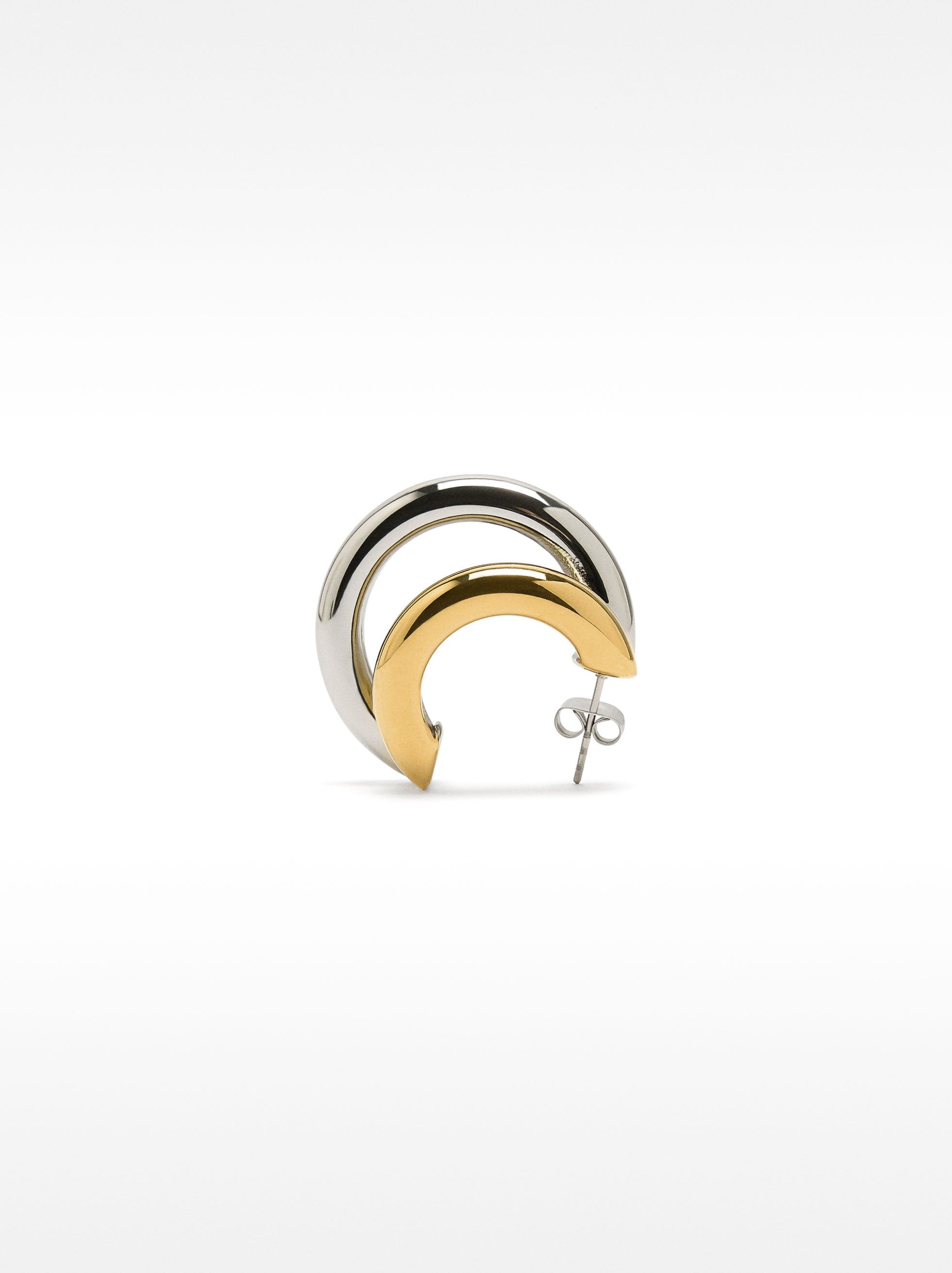 Aros Bicolor Con Efecto Doble - Acero Inoxidable