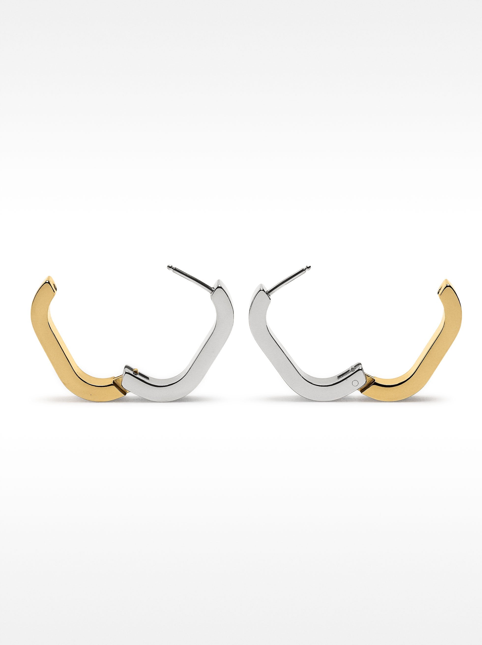 Aros Alargados Bicolor - Acero Inoxidable