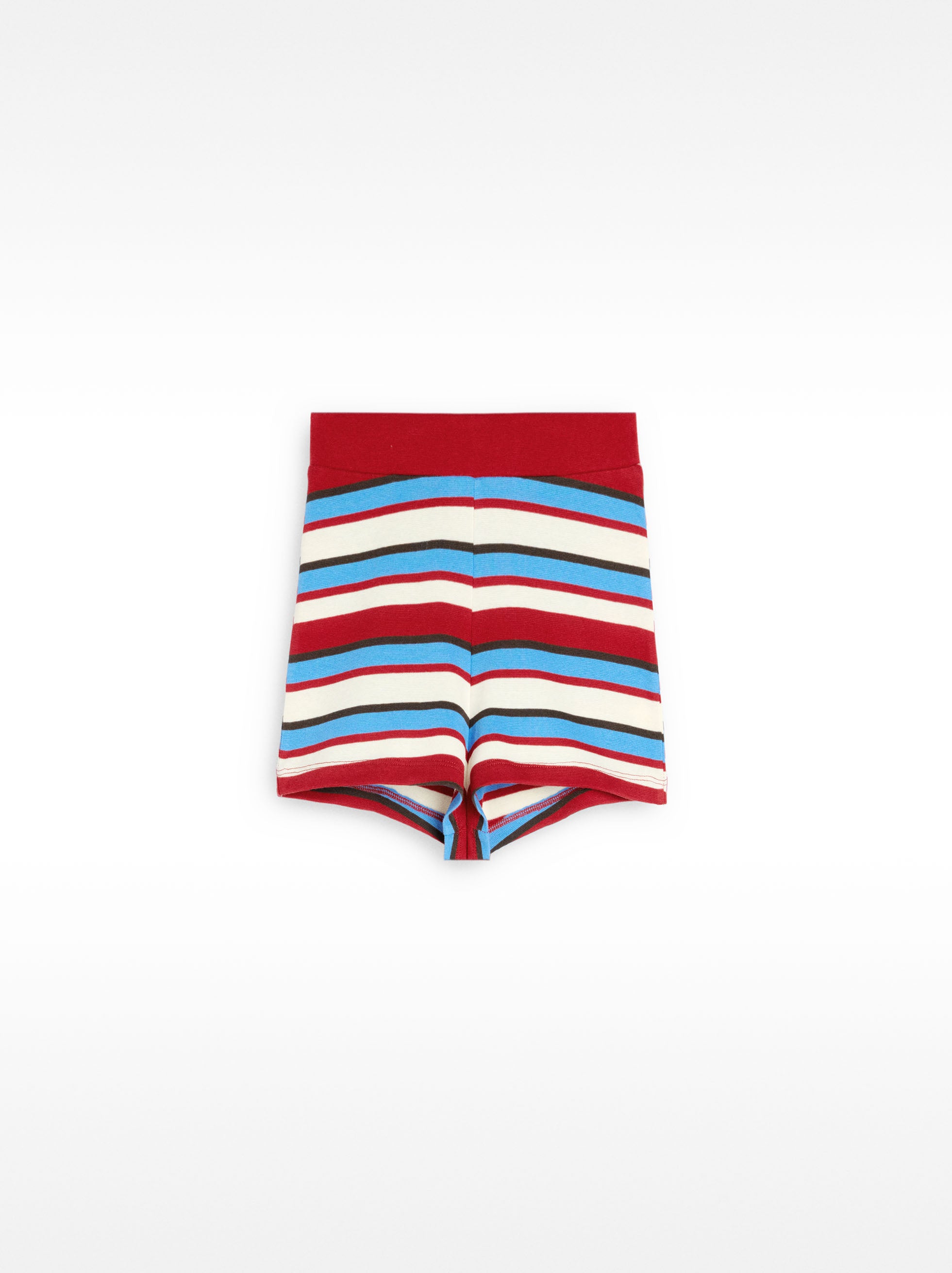 Pantalón Corto De Algodón A Rayas