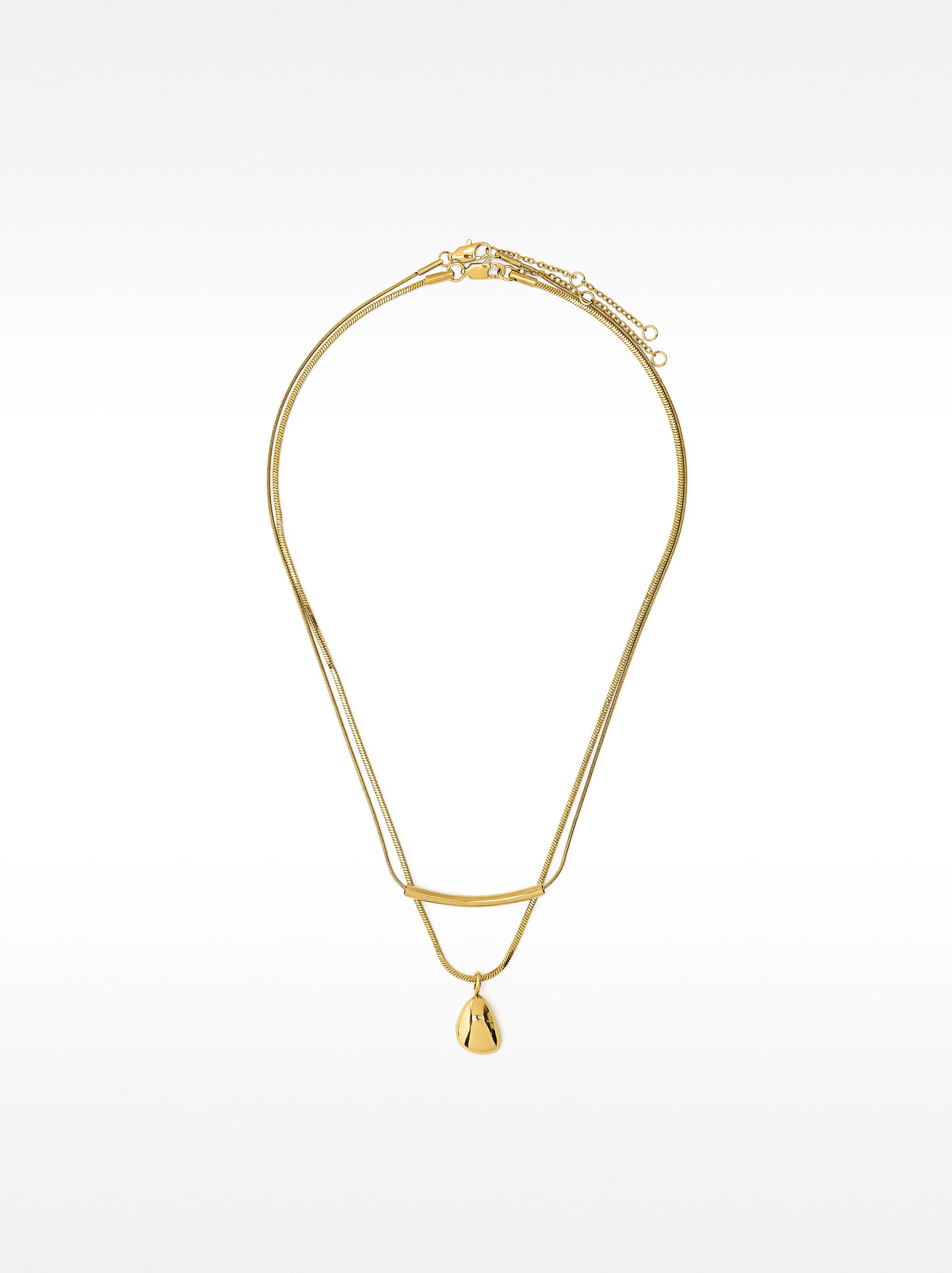 Set De Collares Con Colgante - Acero Inoxidable