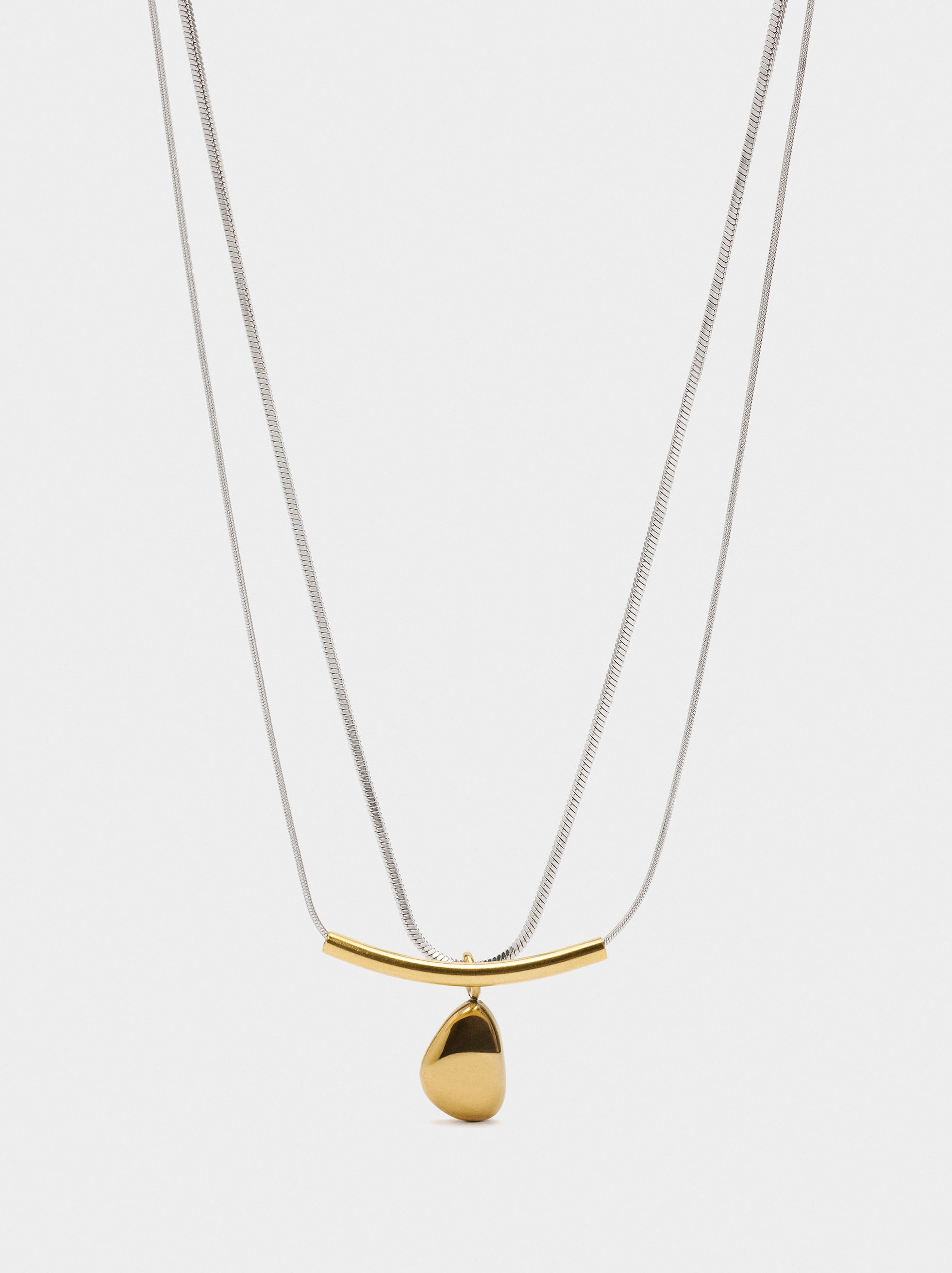 Set De Collares Con Colgante - Acero Inoxidable
