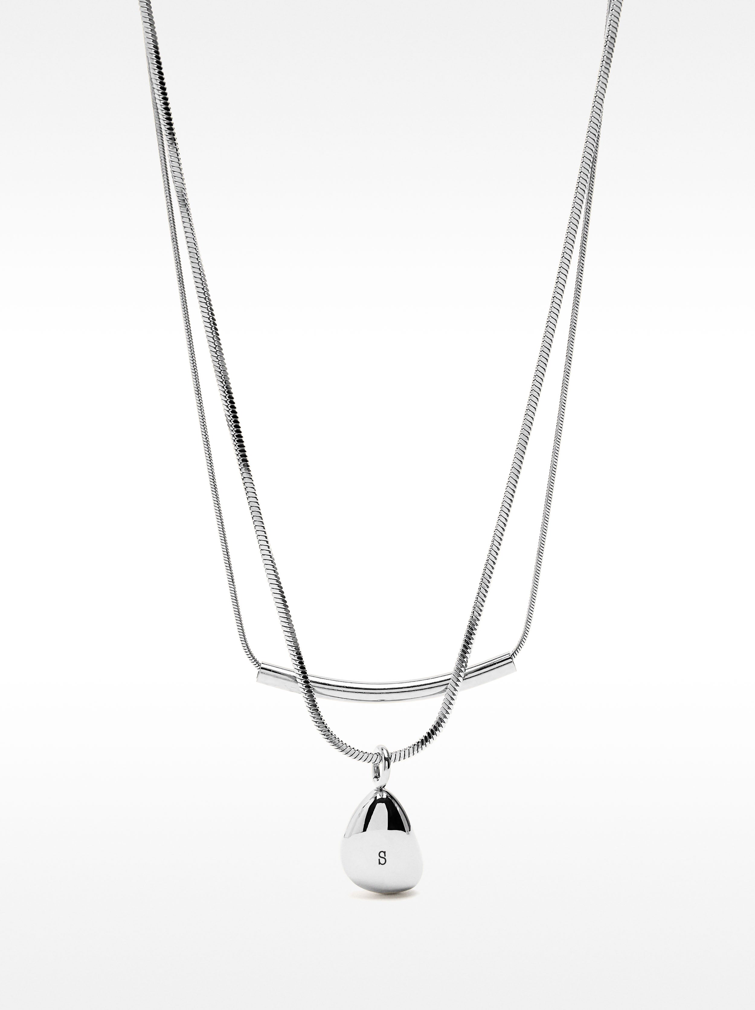 Set De Collares Con Colgante - Acero Inoxidable