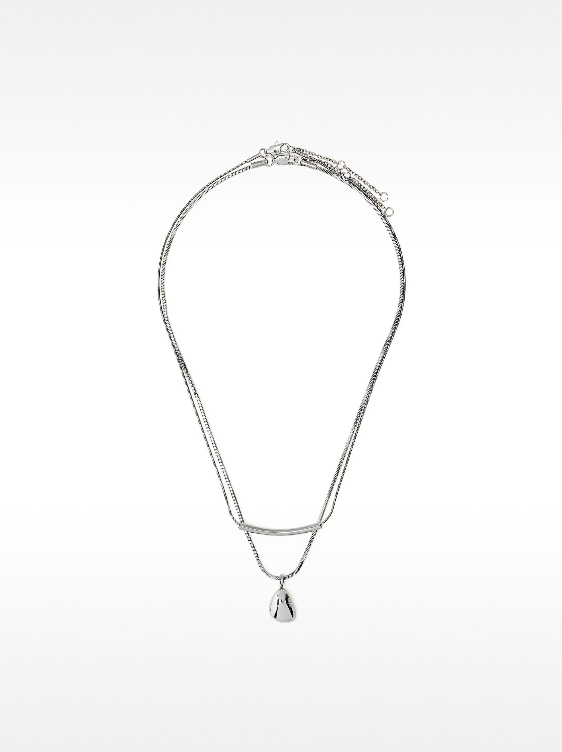 Set De Collares Con Colgante - Acero Inoxidable