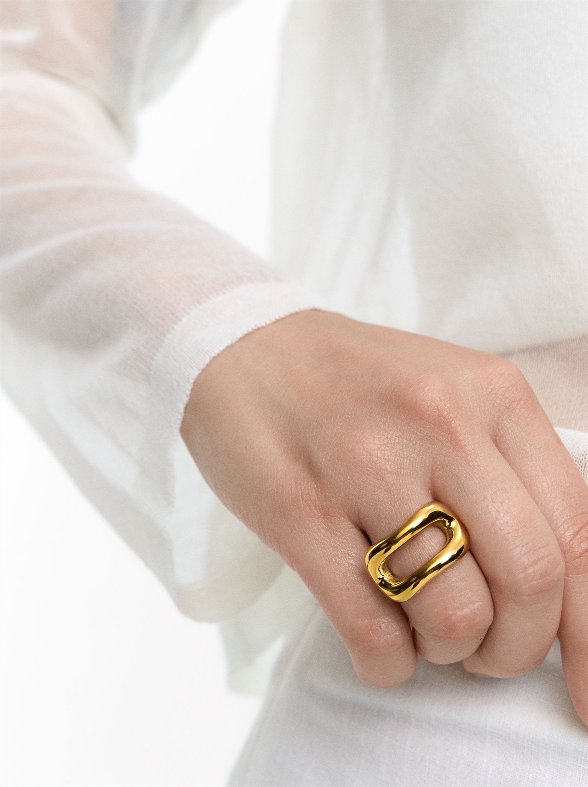 Anillo Con Efecto Doble - Acero Inoxidable