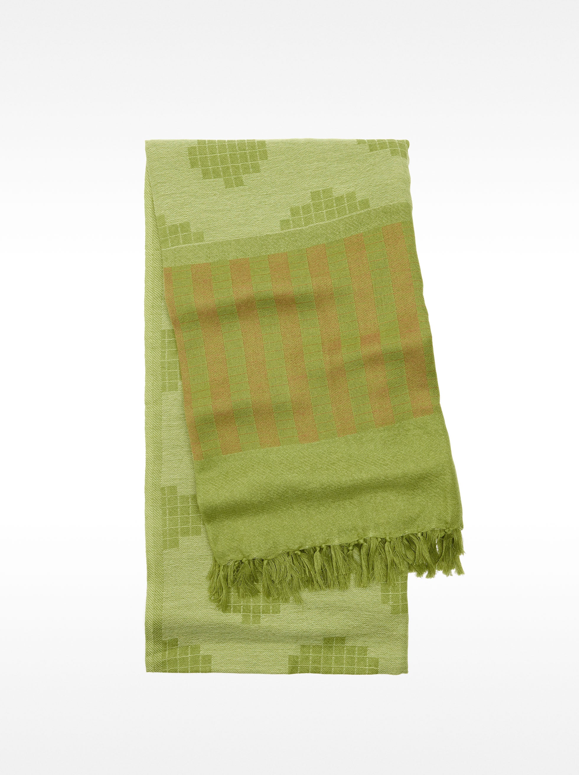 Bufanda Con Estampado Y Flecos