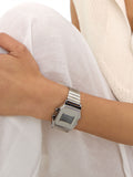 Reloj Digital Con Pulsera De Acero Inoxidable
