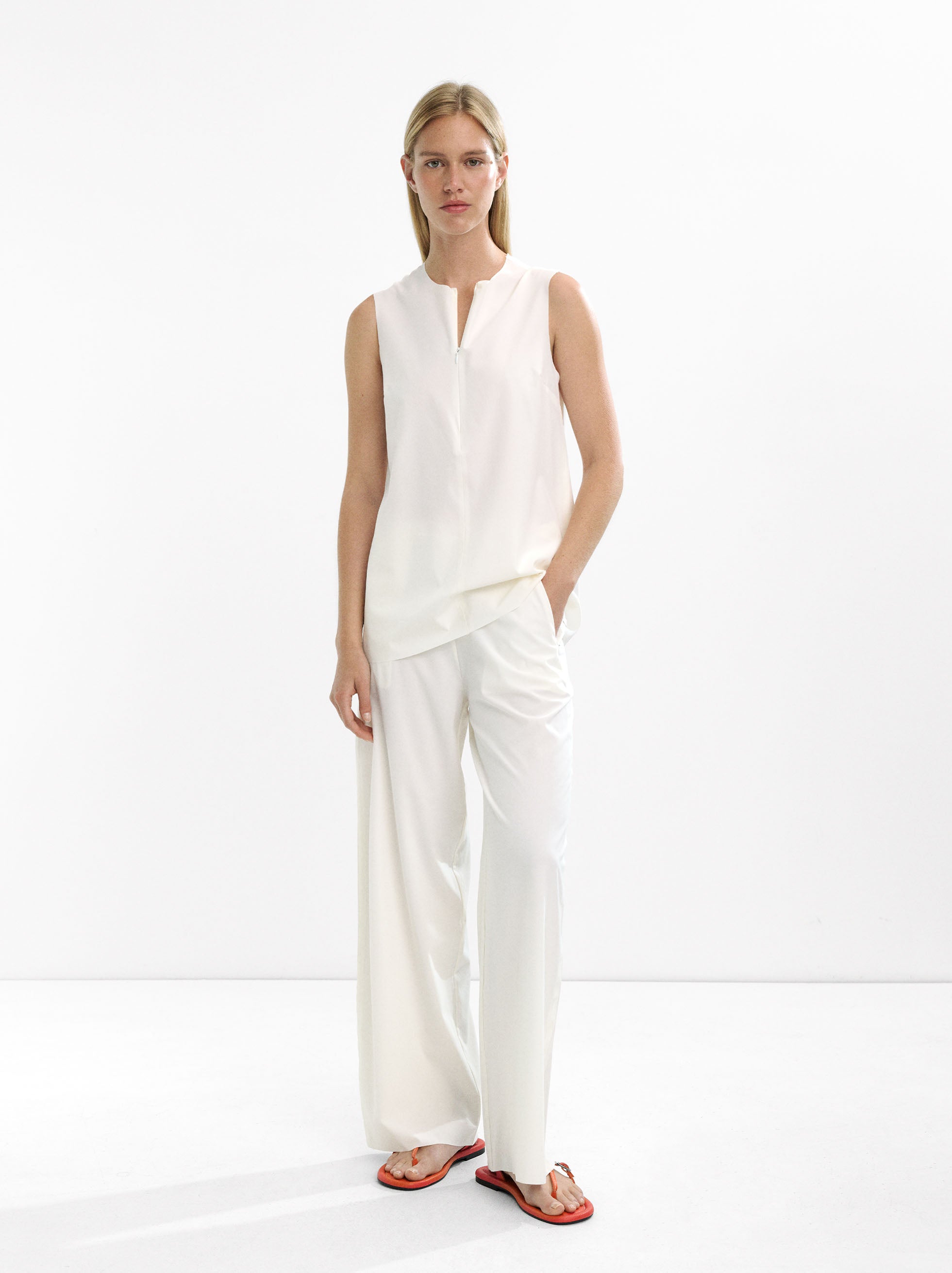 Pantalón Bolsillos Con Cremallera