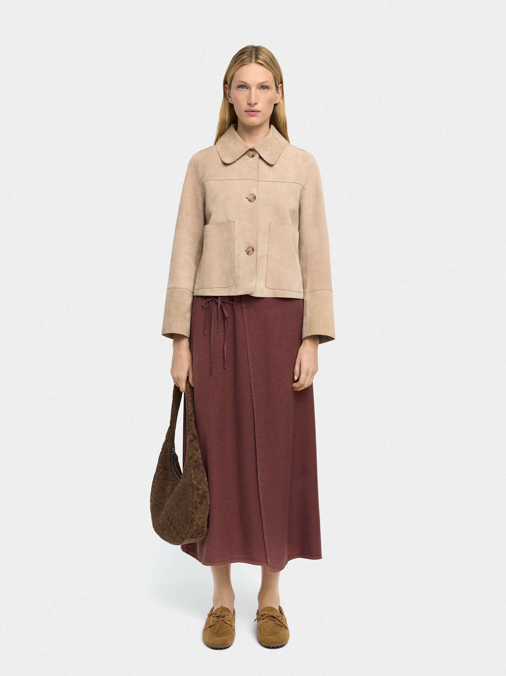 Falda Midi Cruzada De 100% Lyocell