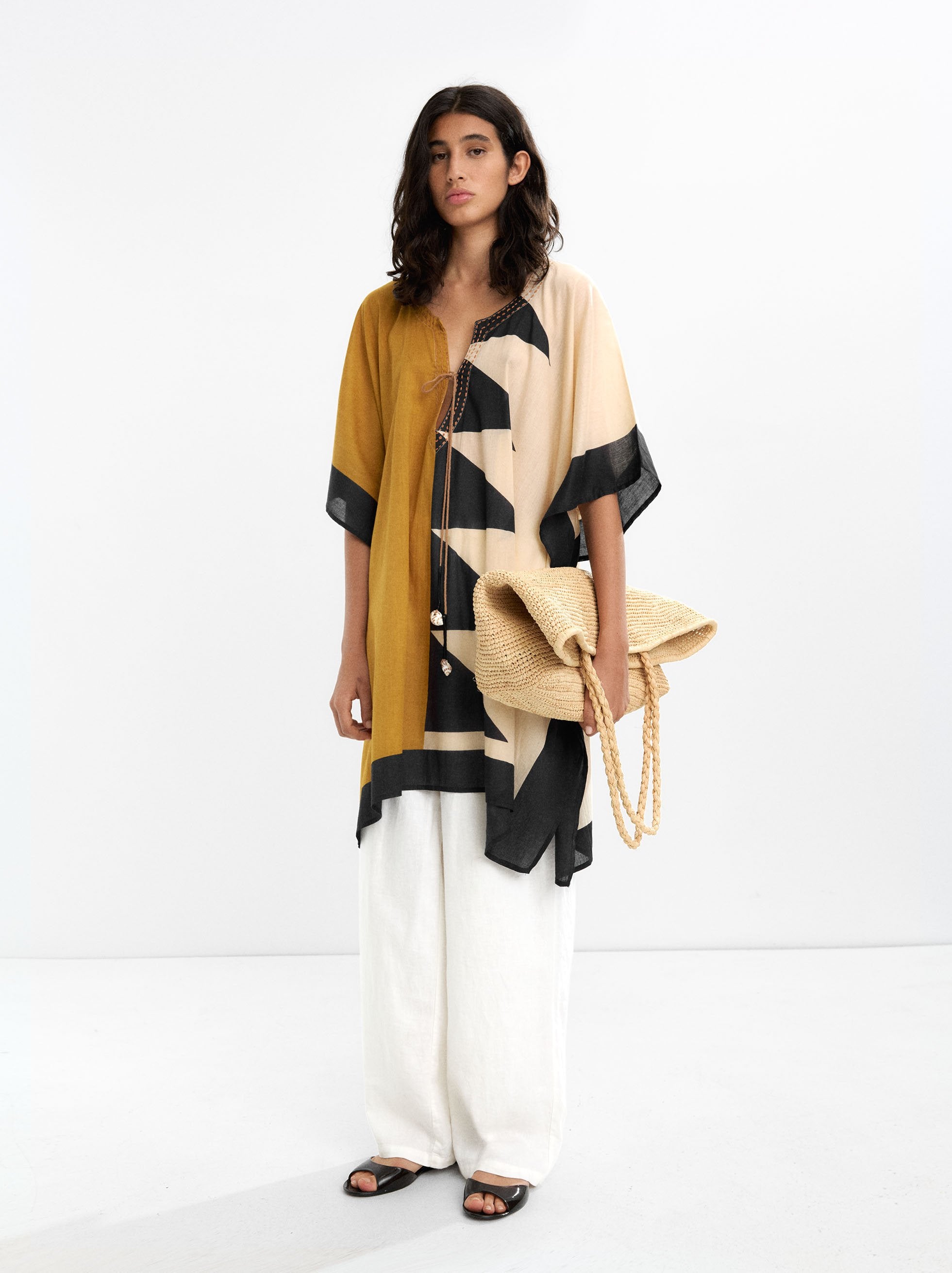 Caftán Estampado 100% Algodón