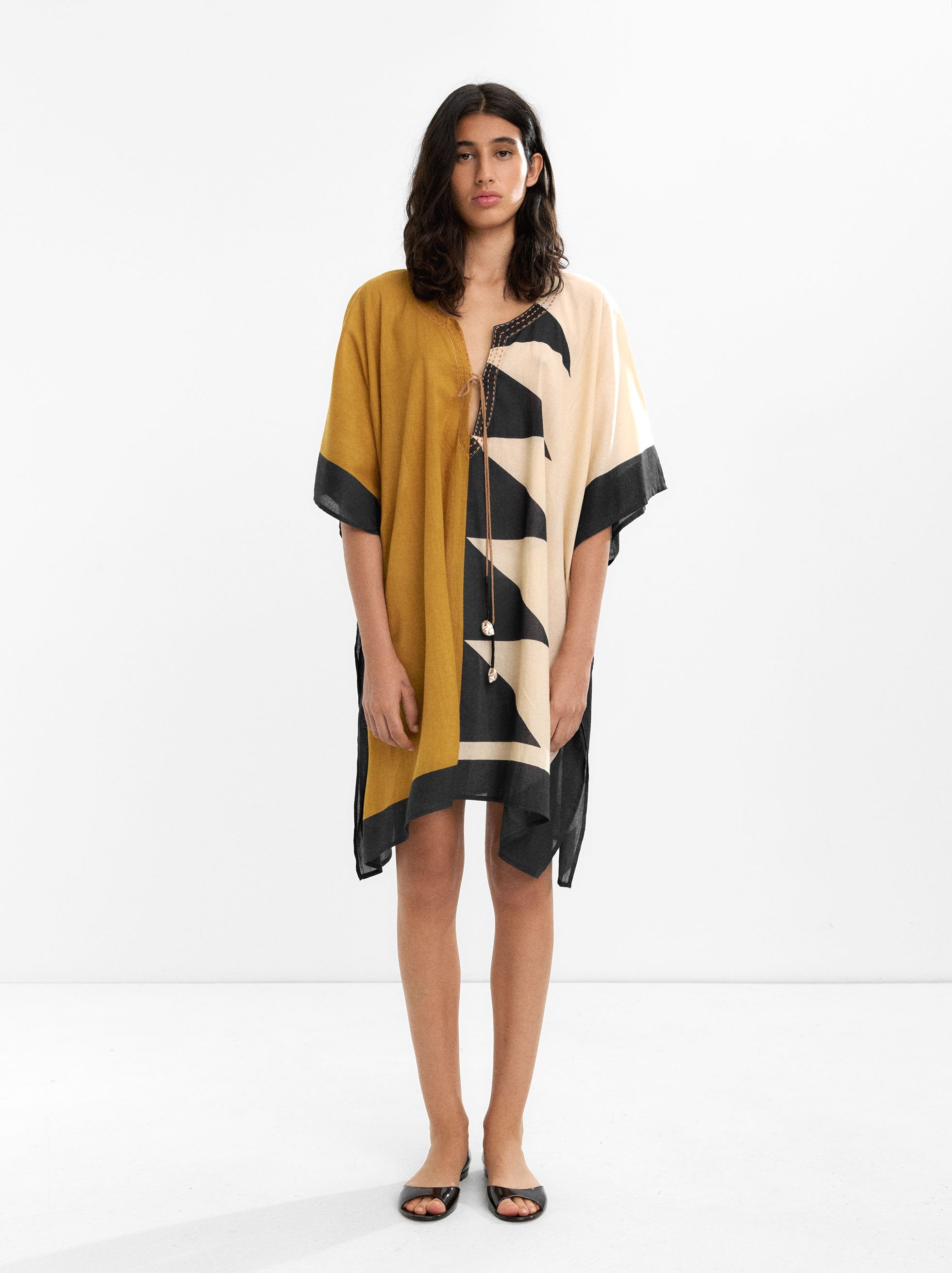 Caftán Estampado 100% Algodón