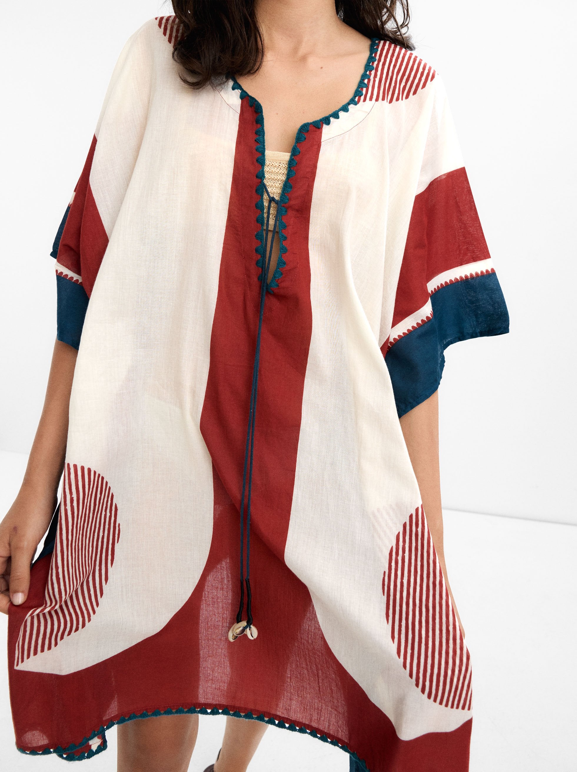 Caftán Estampado 100% Algodón