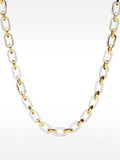 Collar De Eslabones Bicolor - Acero Inoxidable