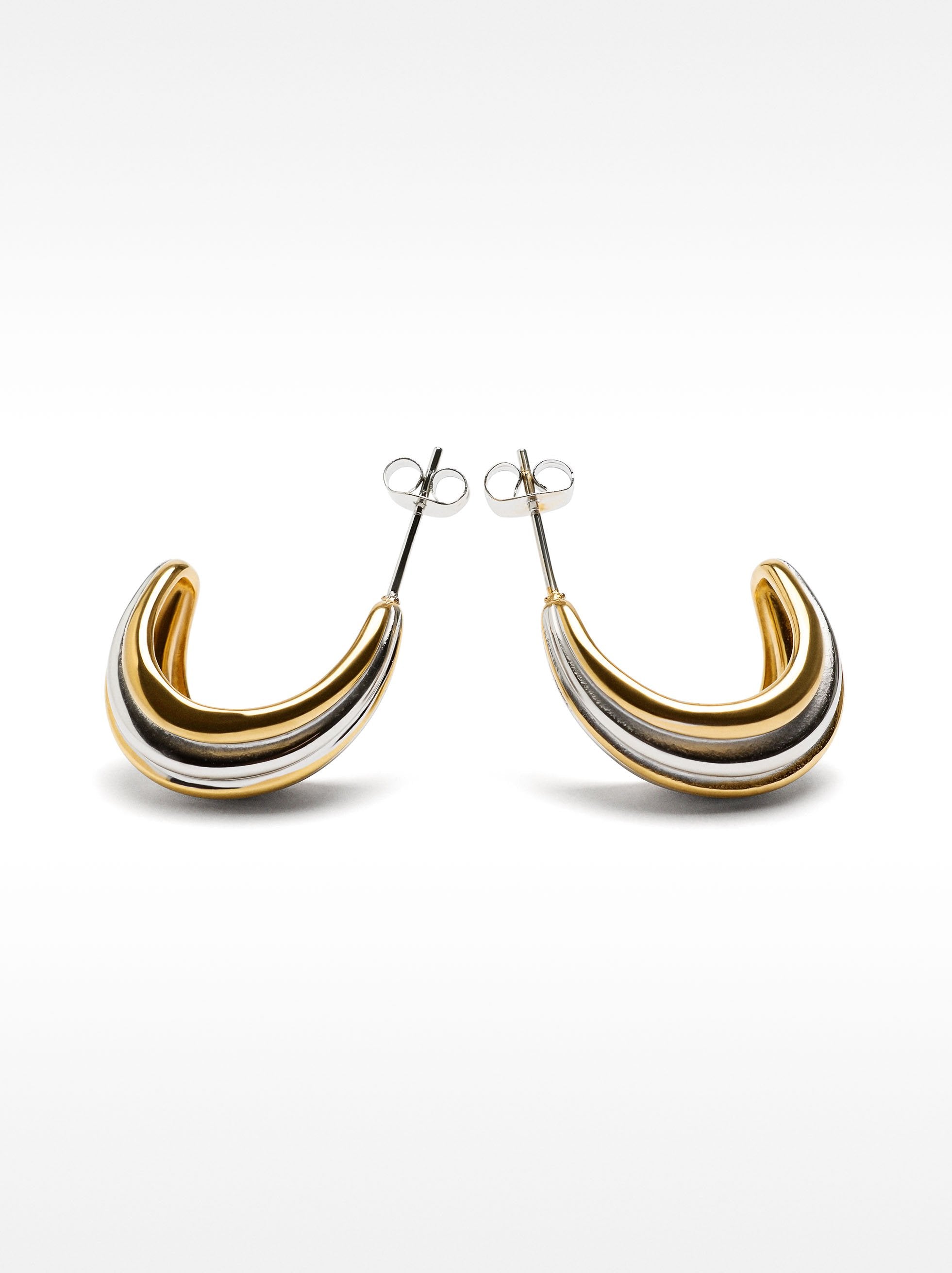 Aros Abiertos Bicolor - Acero Inoxidable