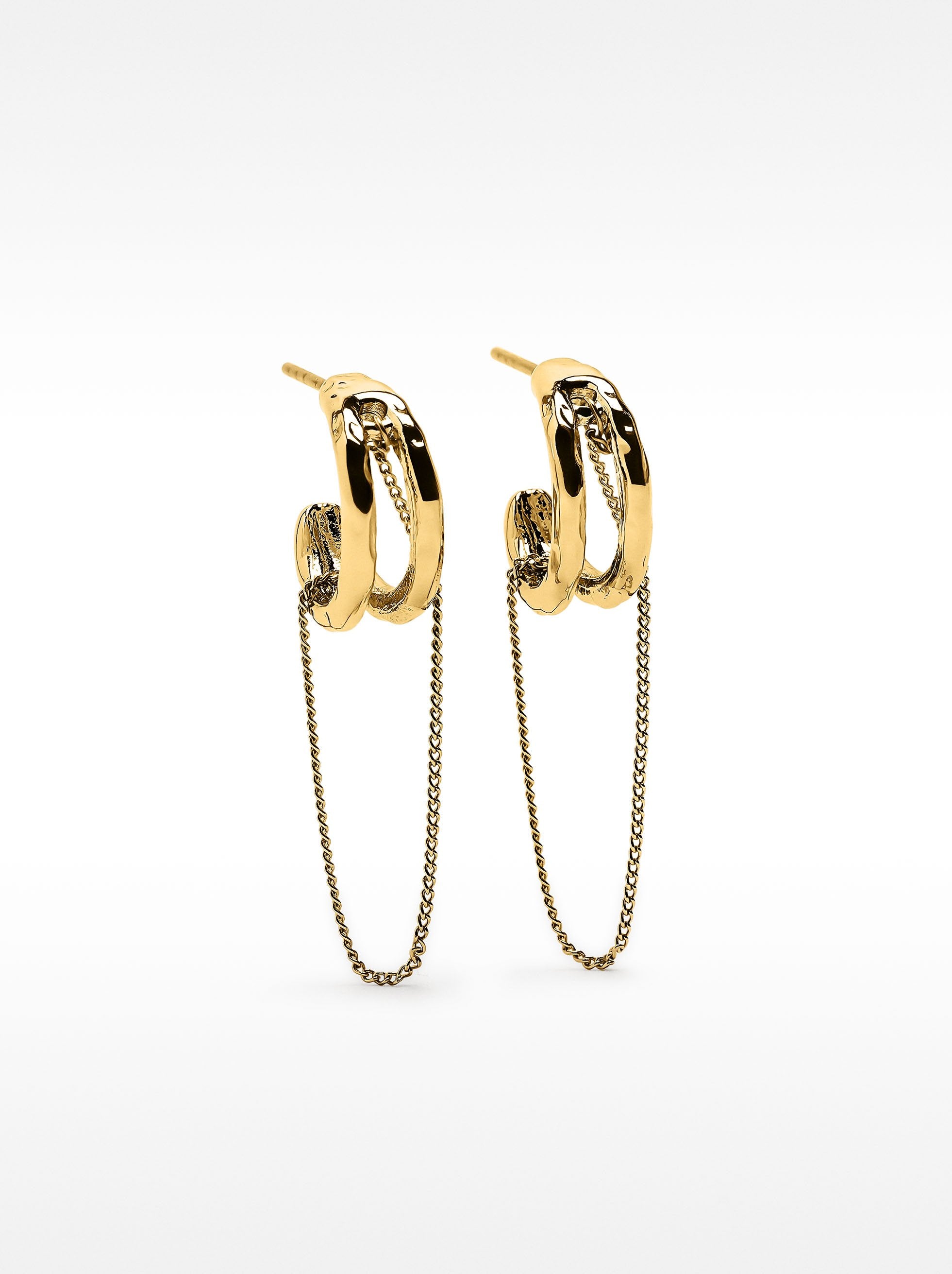 Aros Efecto Doble Con Cadena