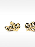 Pendientes Media Flor Con Perlas