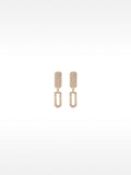 Pendientes Largos Rectangulares Con Circonitas