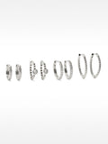 Set De Pendientes De Aro Con Circonitas