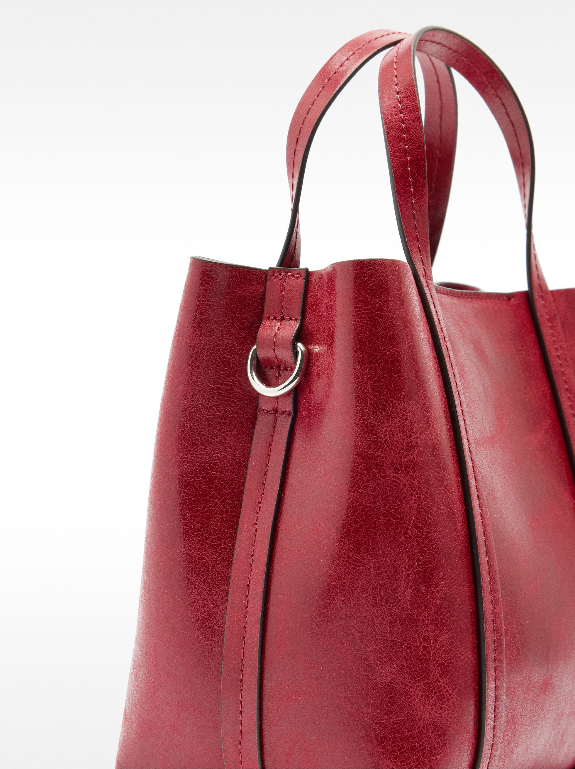 Bolso Tote Efecto Craquelado