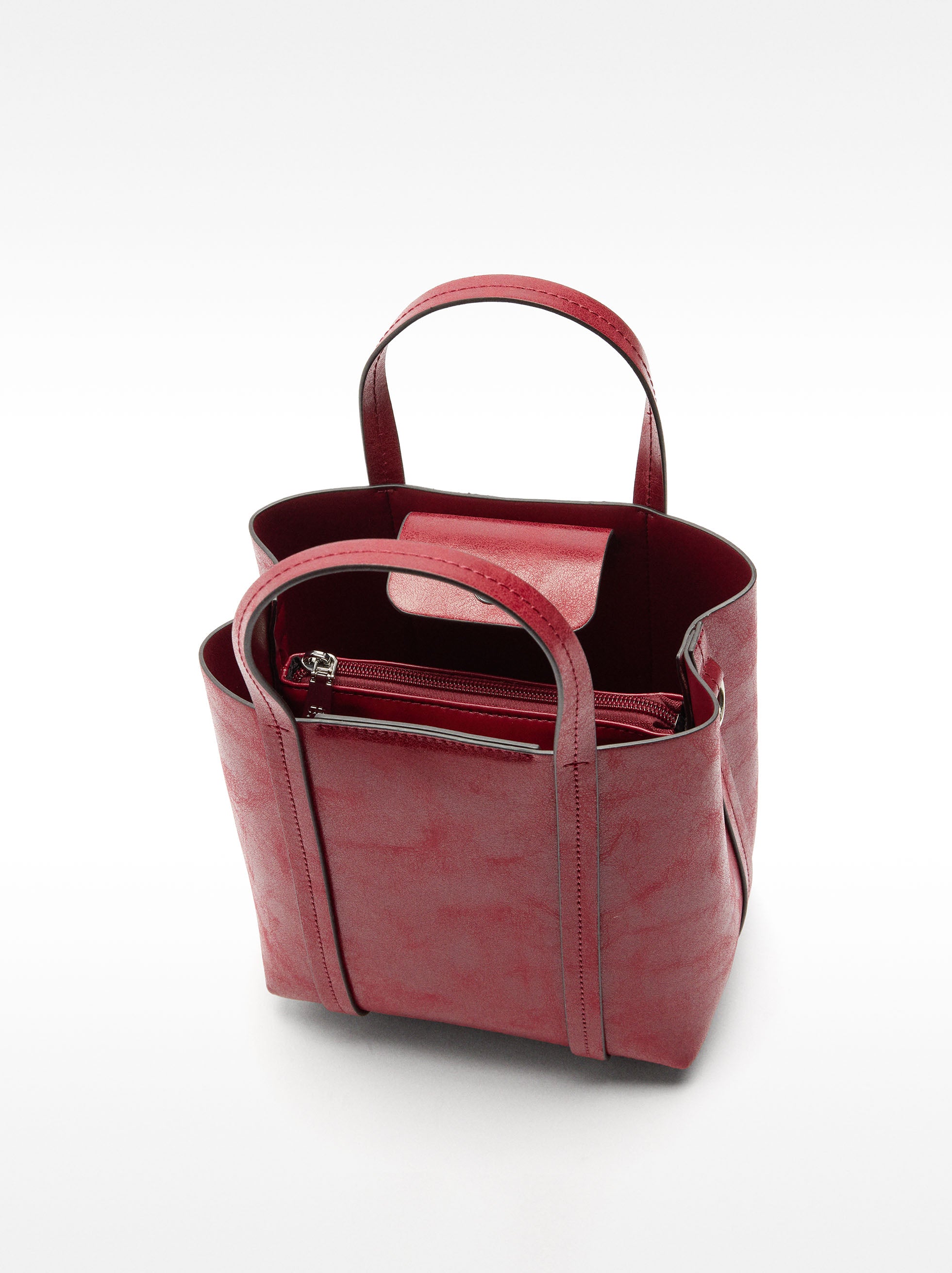 Bolso Tote Efecto Craquelado