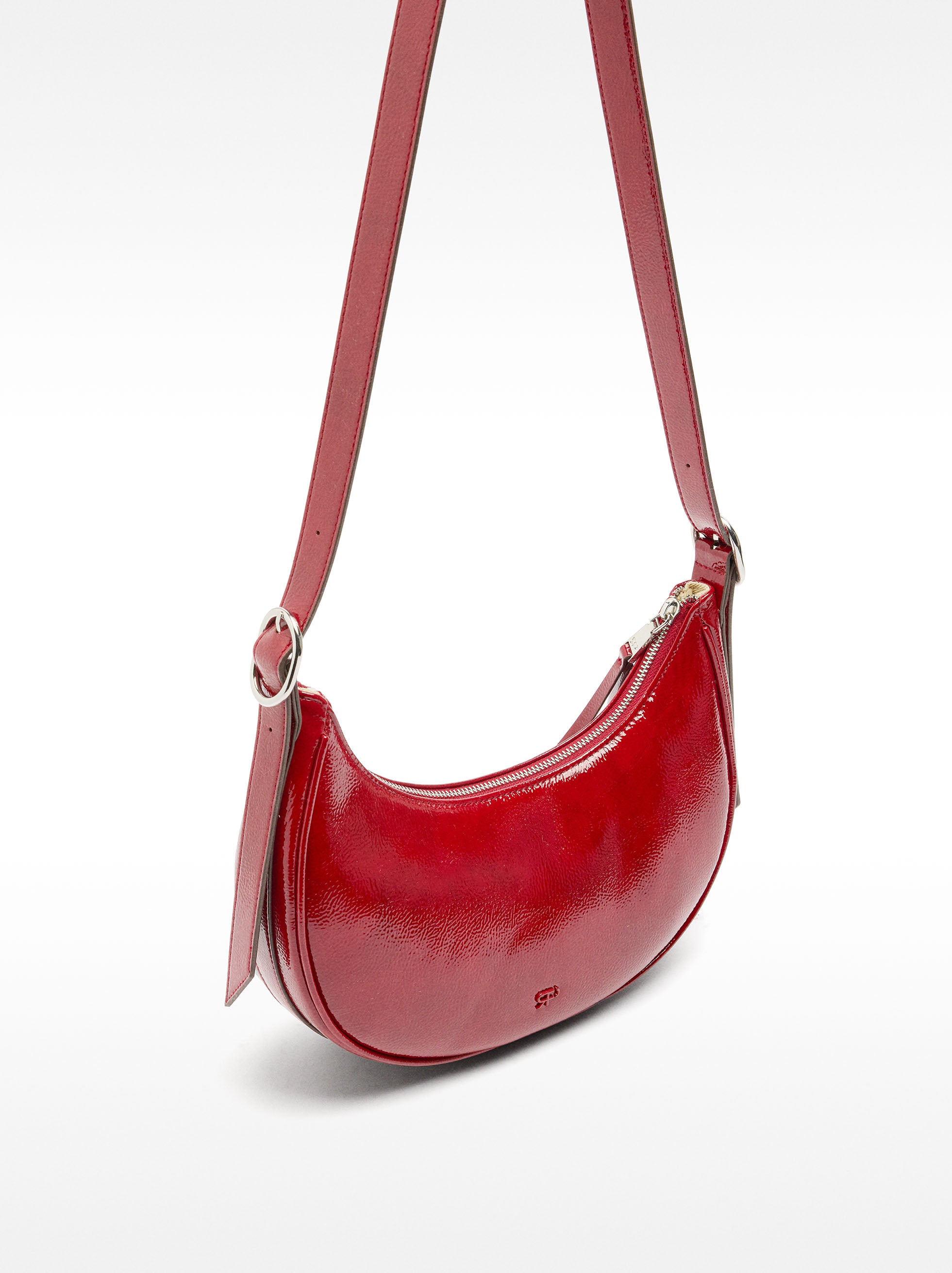 Bolso De Hombro Hobo Acharolado
