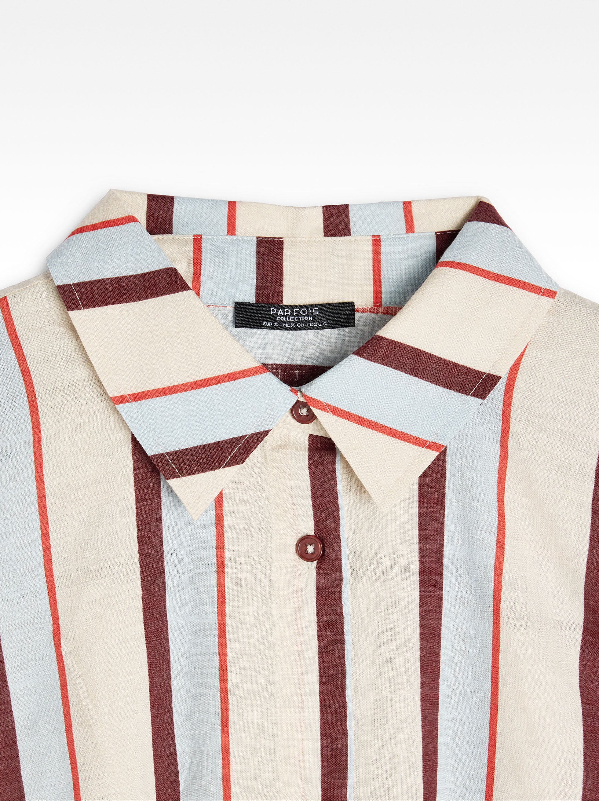 Camisa De Algodón A Rayas