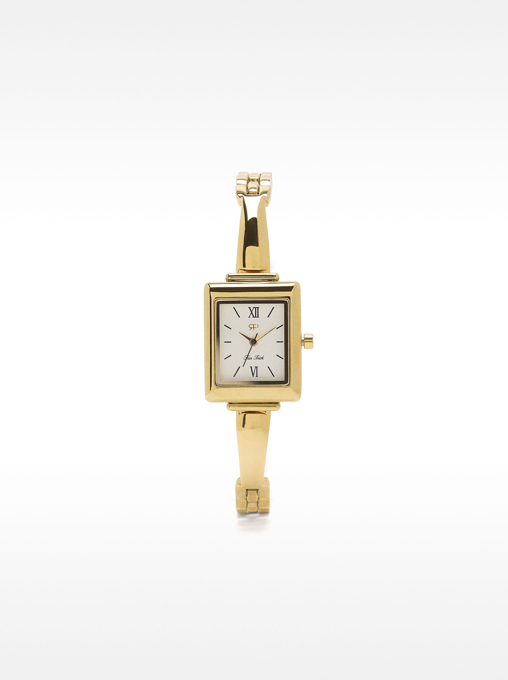 Reloj Cuadrado Dorado