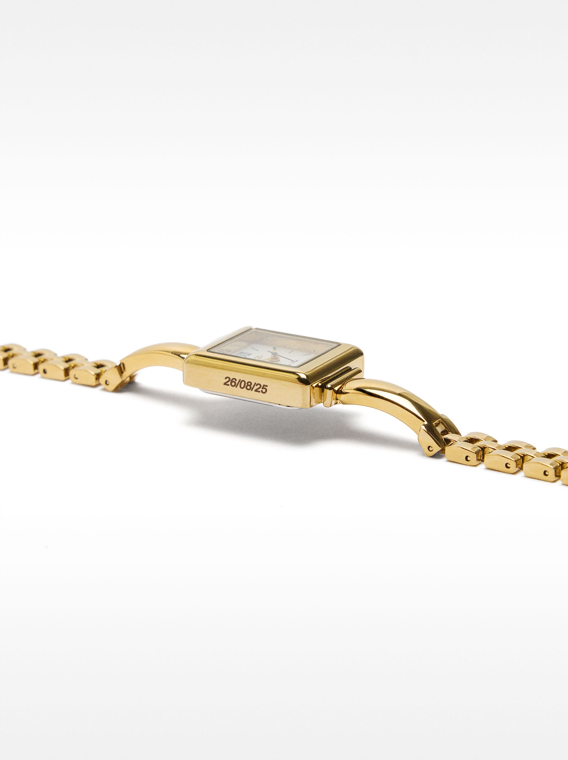 Reloj Cuadrado Dorado