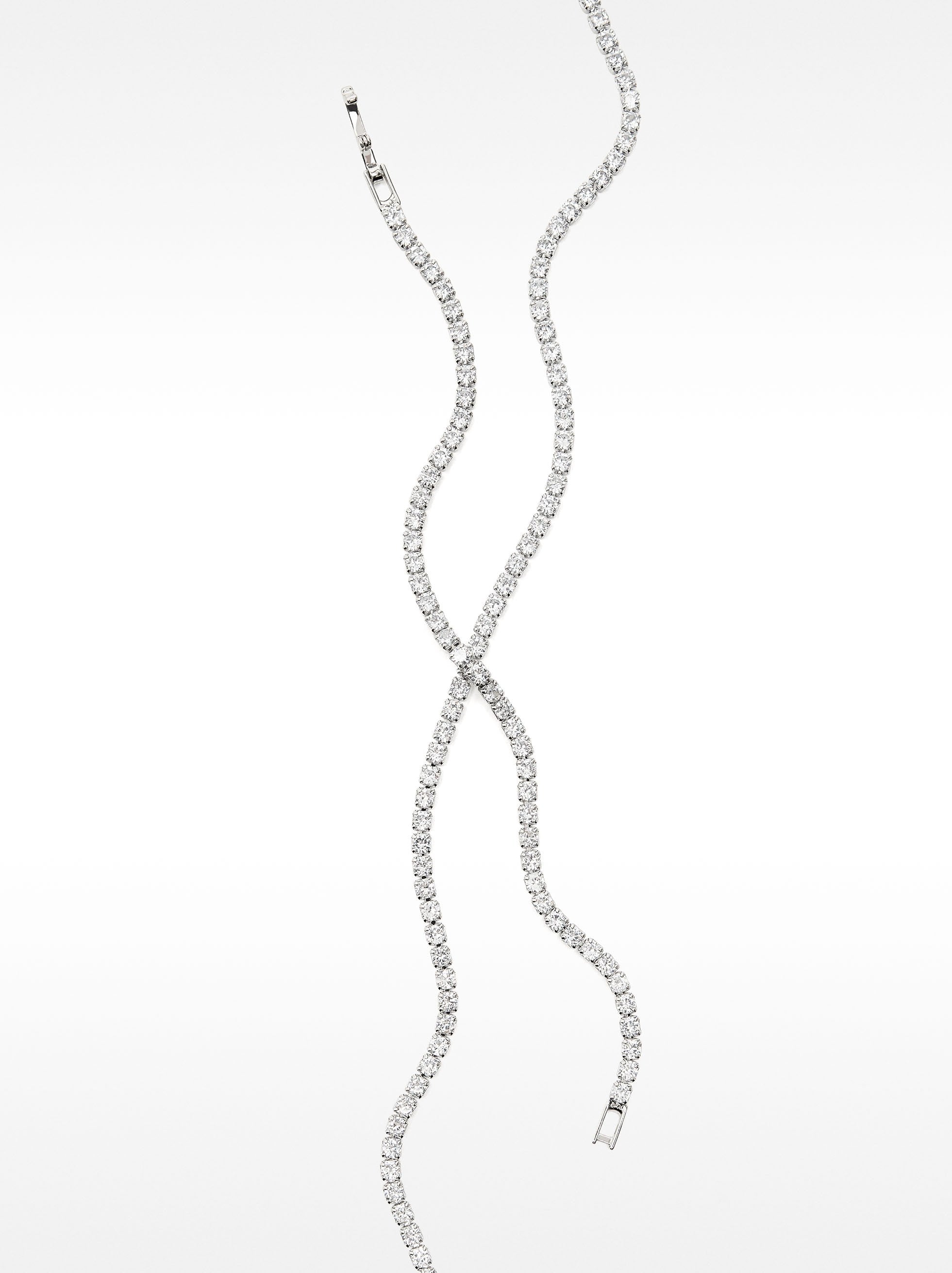 Set De Collar Y Pulsera Con Circonitas