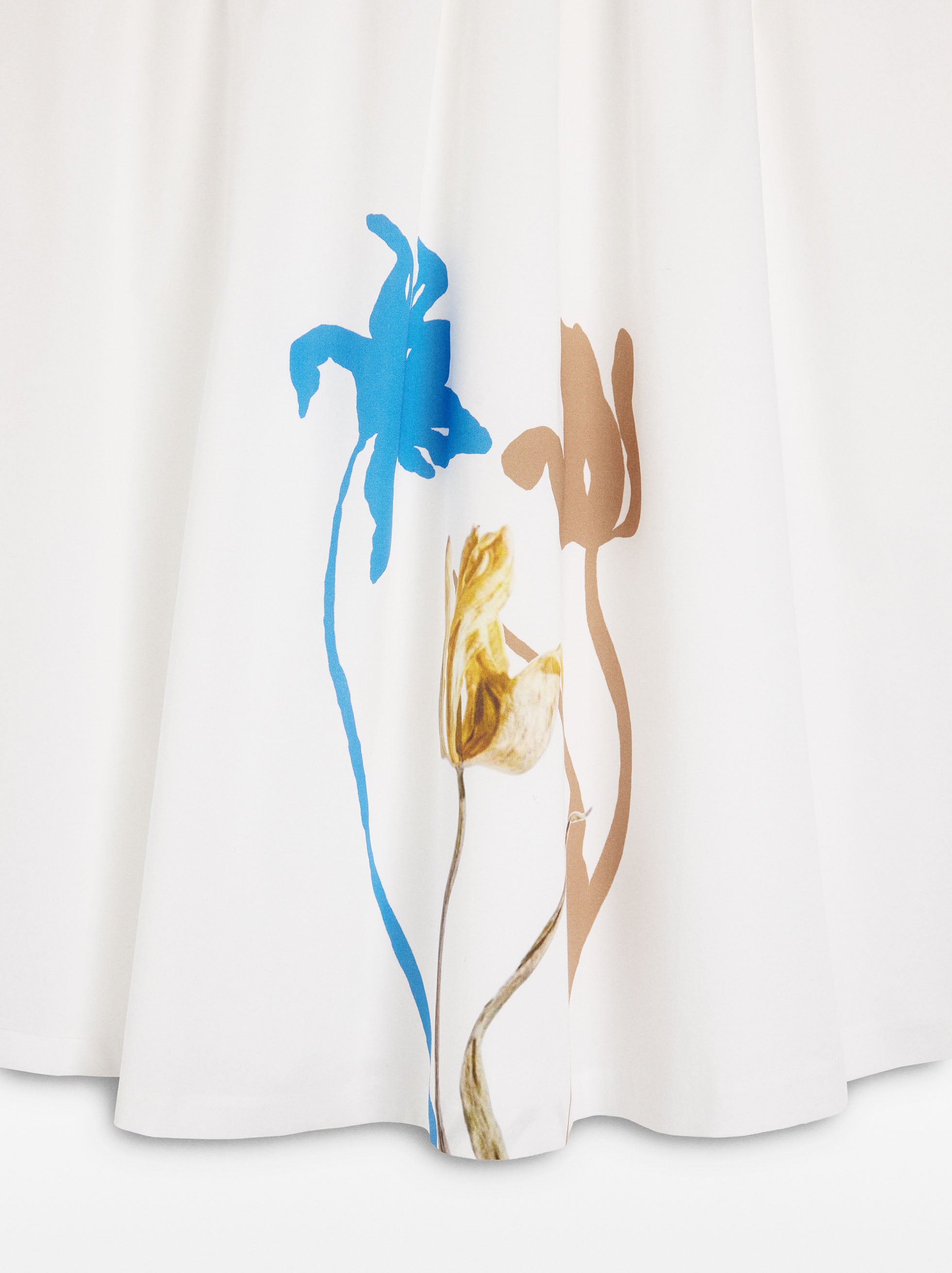 Falda Midi Con Estampado