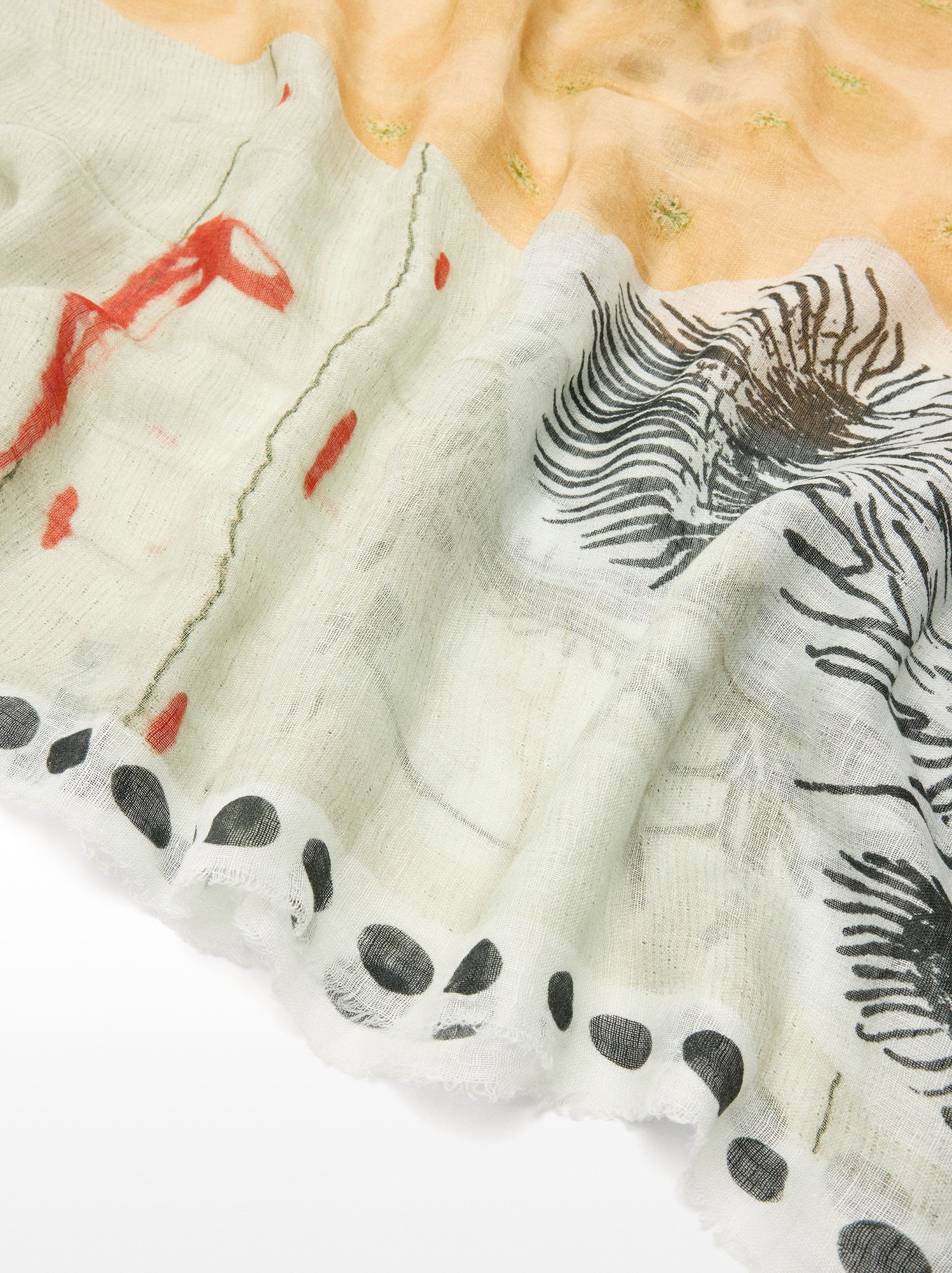 Pañuelo Estampado 100 % Lino