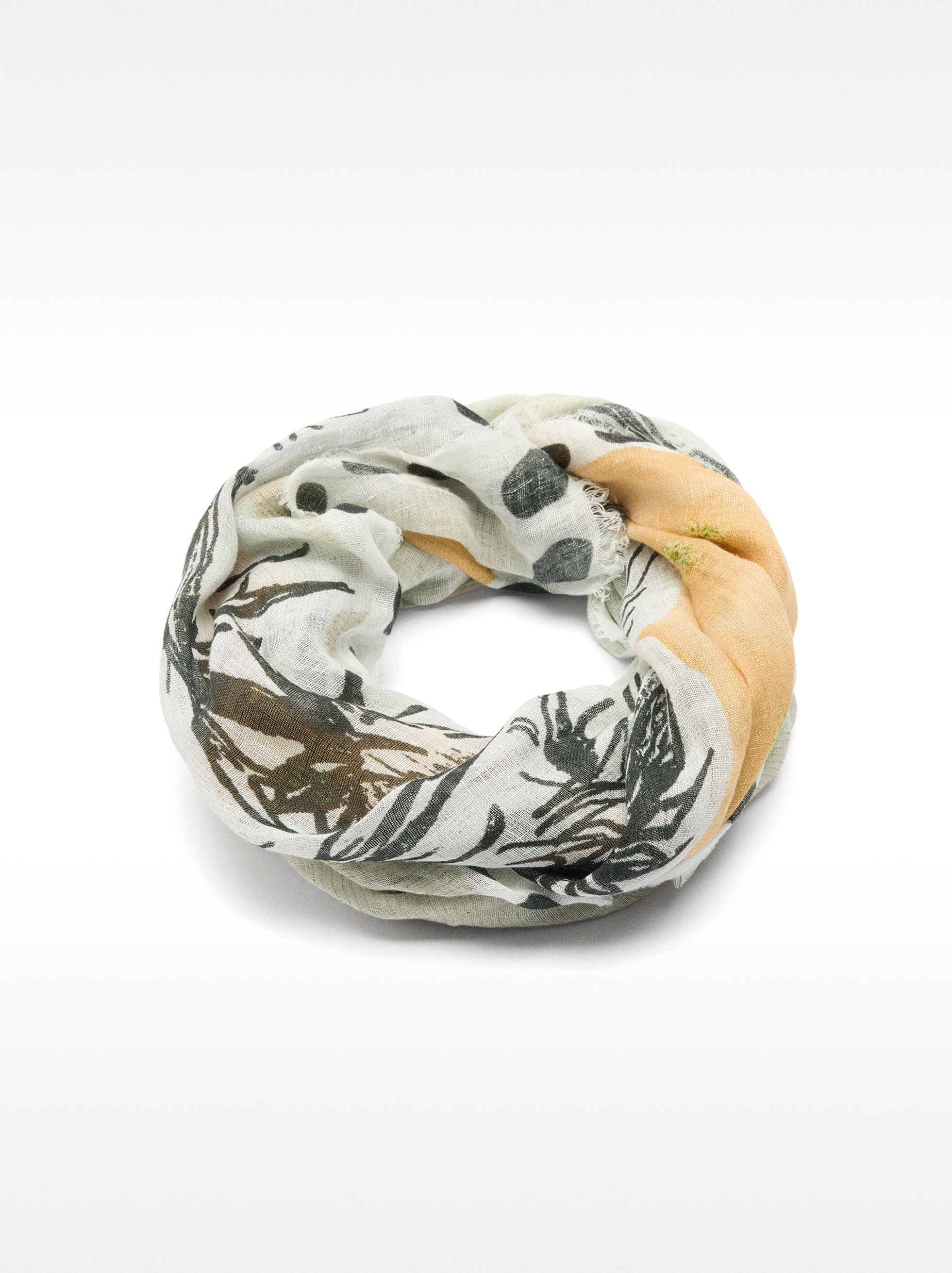 Pañuelo Estampado 100 % Lino