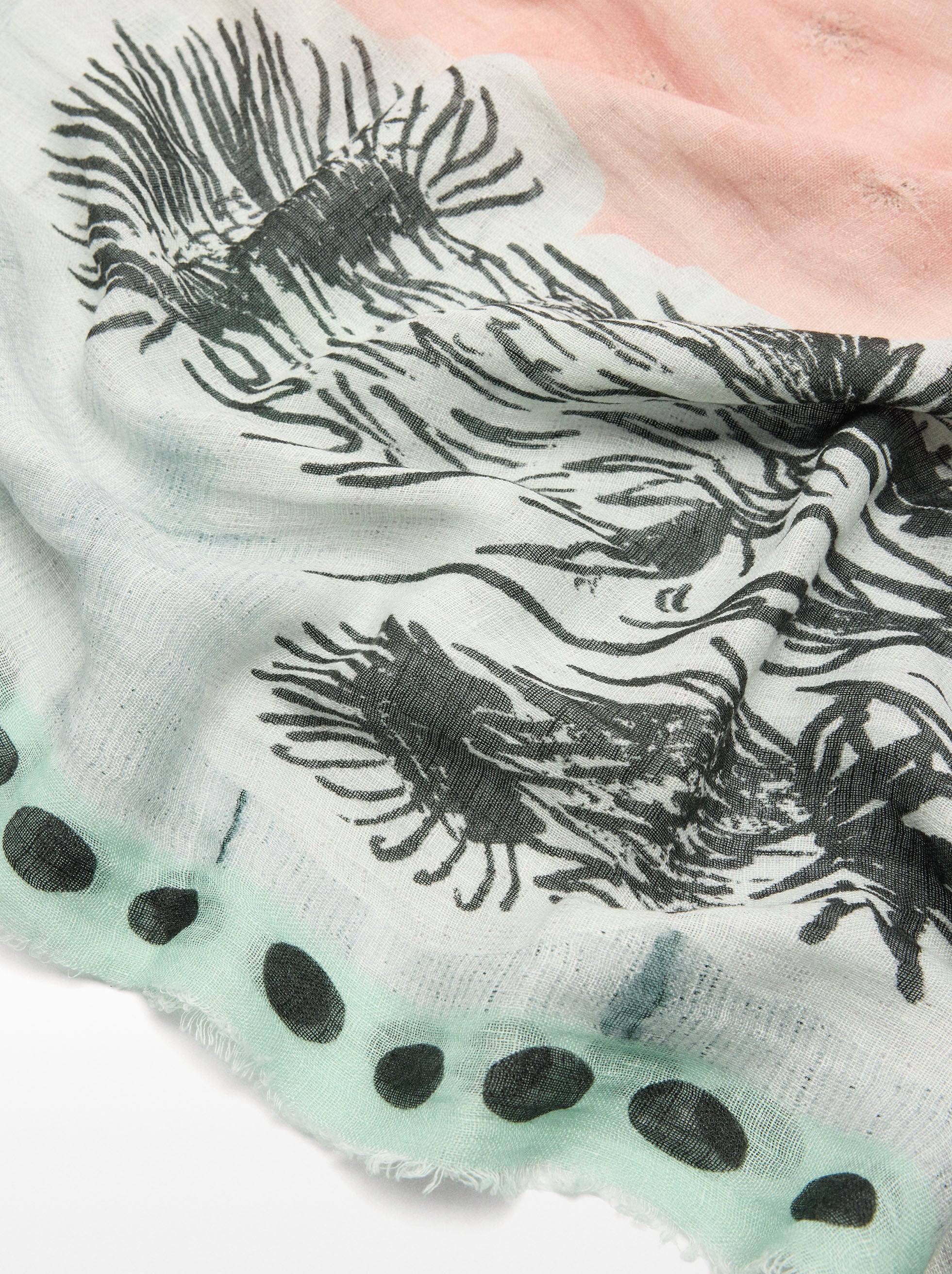 Pañuelo Estampado 100 % Lino