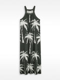 Vestido Largo Con Estampado De Palmeras