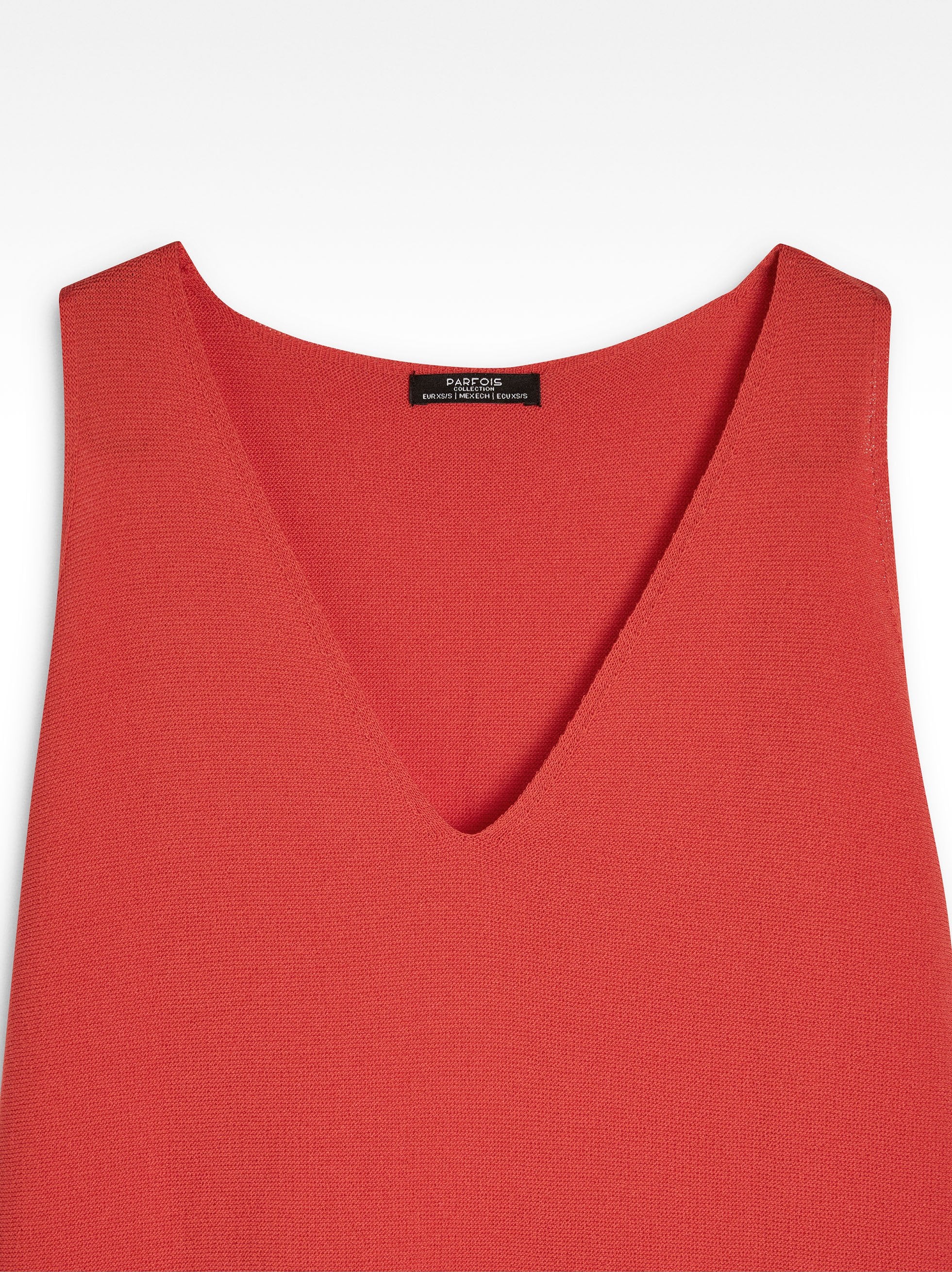 Top De Punto Con Cuello V