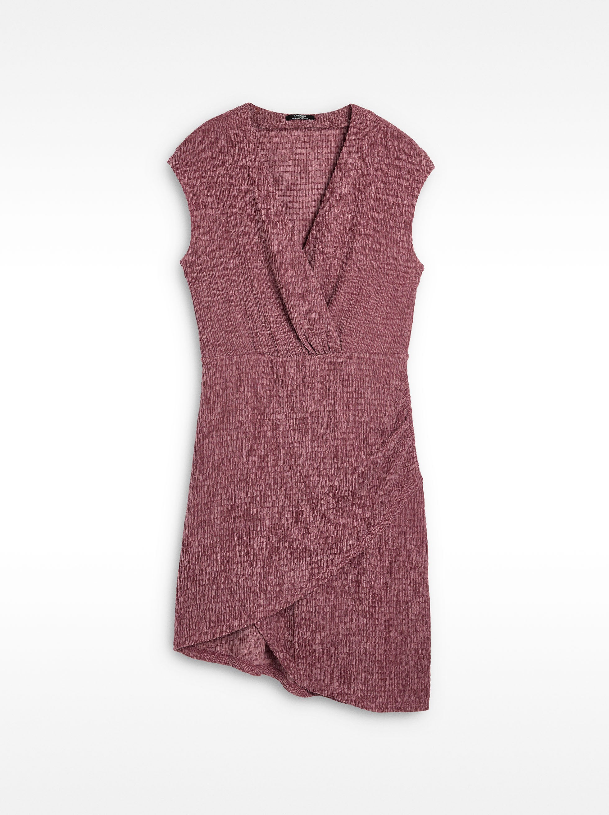 Vestido Corto Con Drapeado