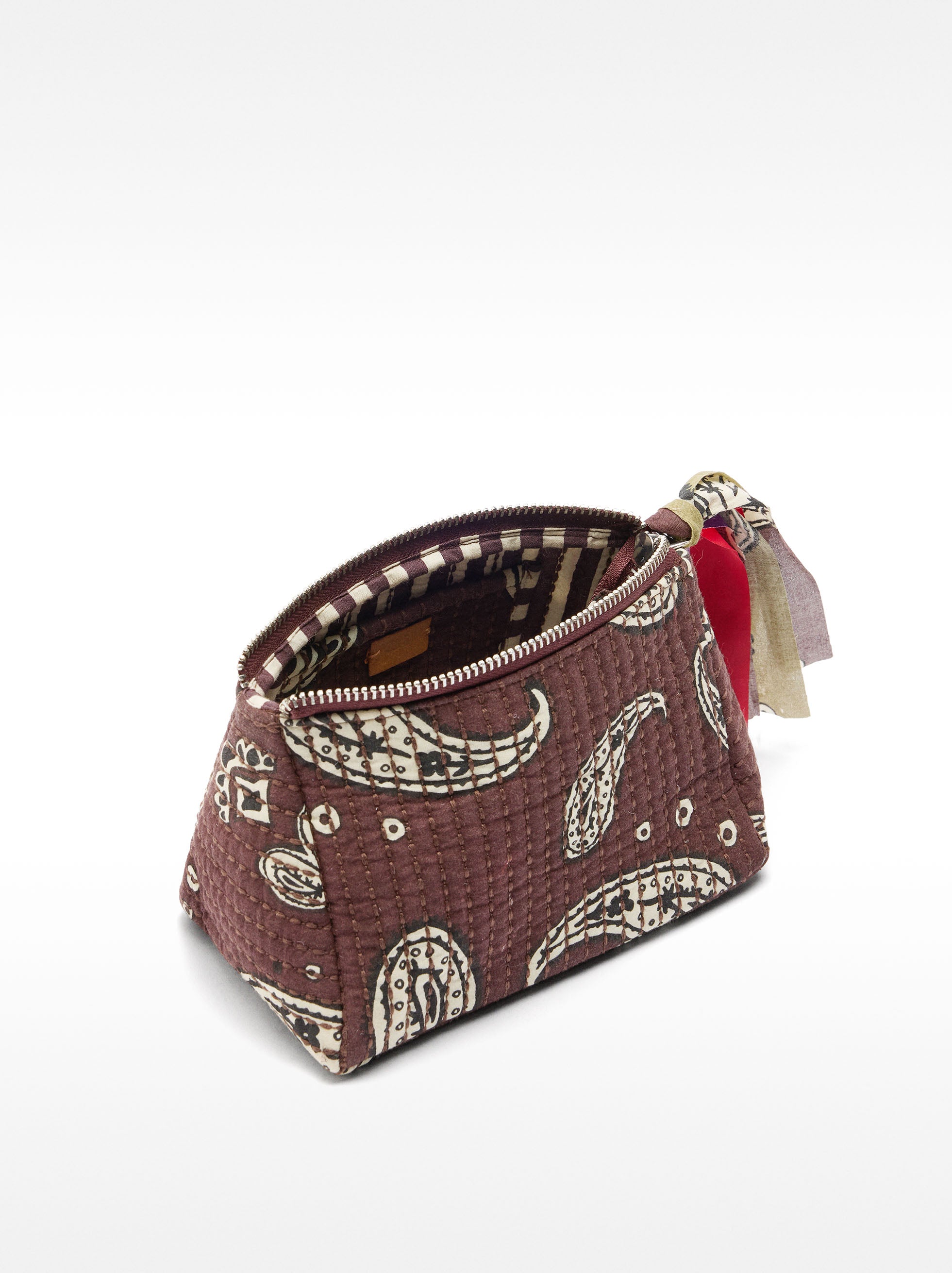 Neceser Estampado Con Detalle De Costura