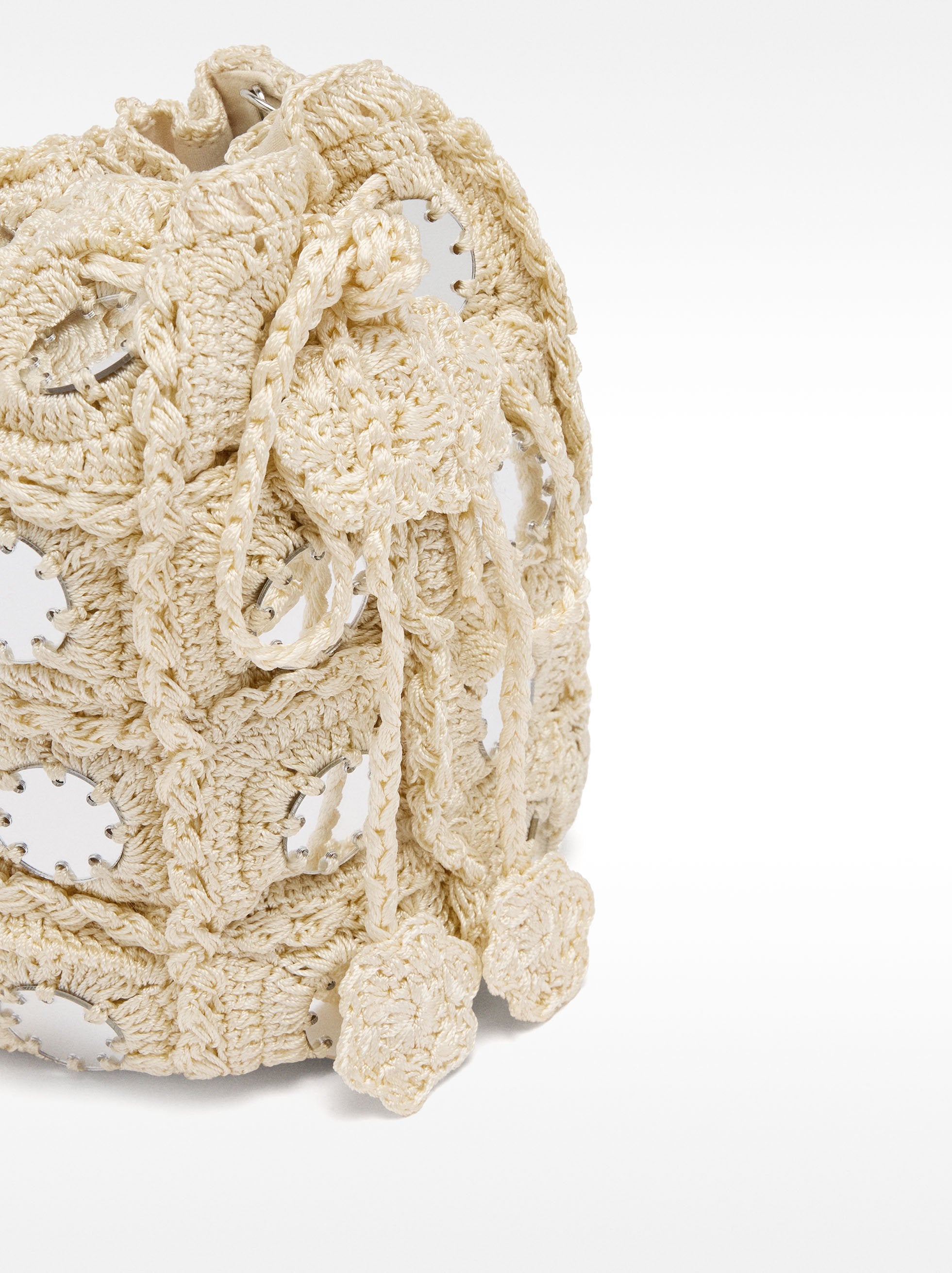 Bolso Bombonera De Punto Con Detalles De Espejos