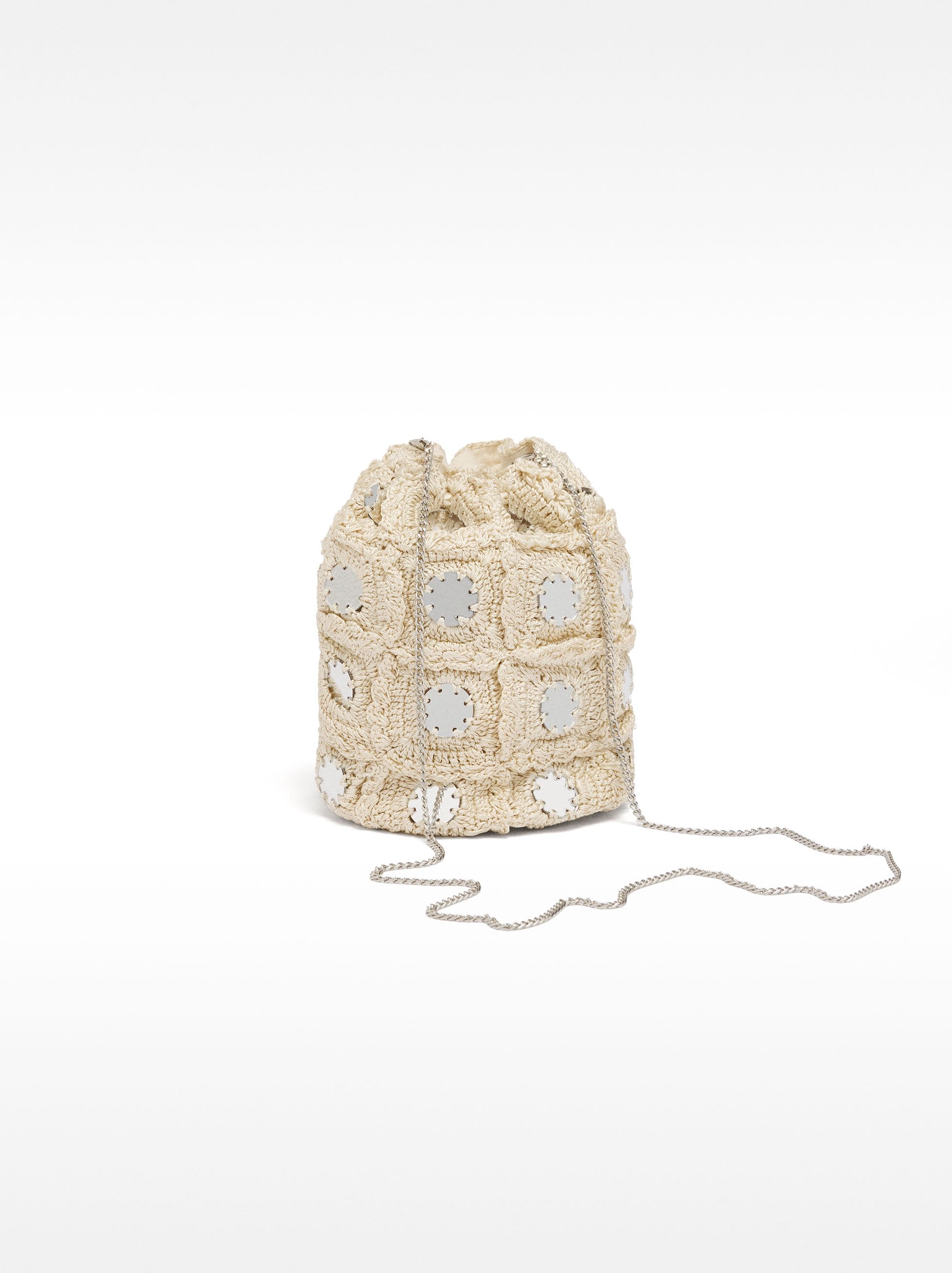 Bolso Bombonera De Punto Con Detalles De Espejos