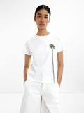 Camiseta 100% Algodón Estampado De Palmeras