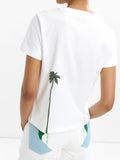 Camiseta 100% Algodón Estampado De Palmeras