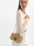 Bolso De Hombro De Efecto Rafia