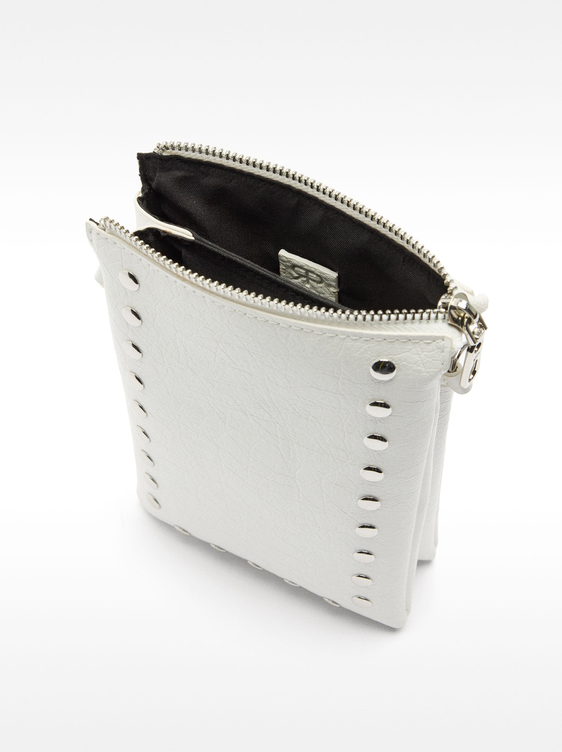 Bolso Bandolera Doble Con Tachuelas