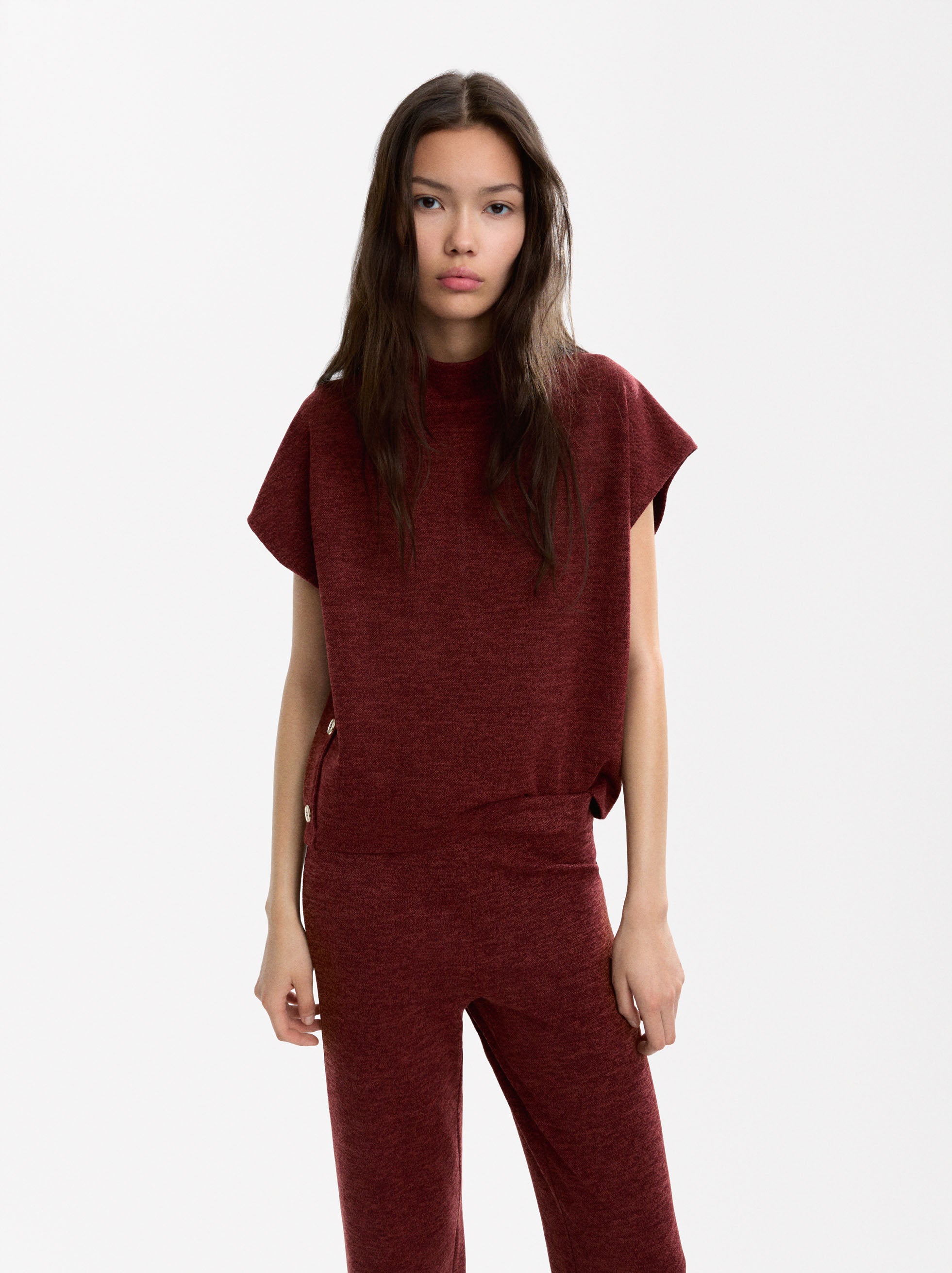 Camiseta Con Botones Laterales