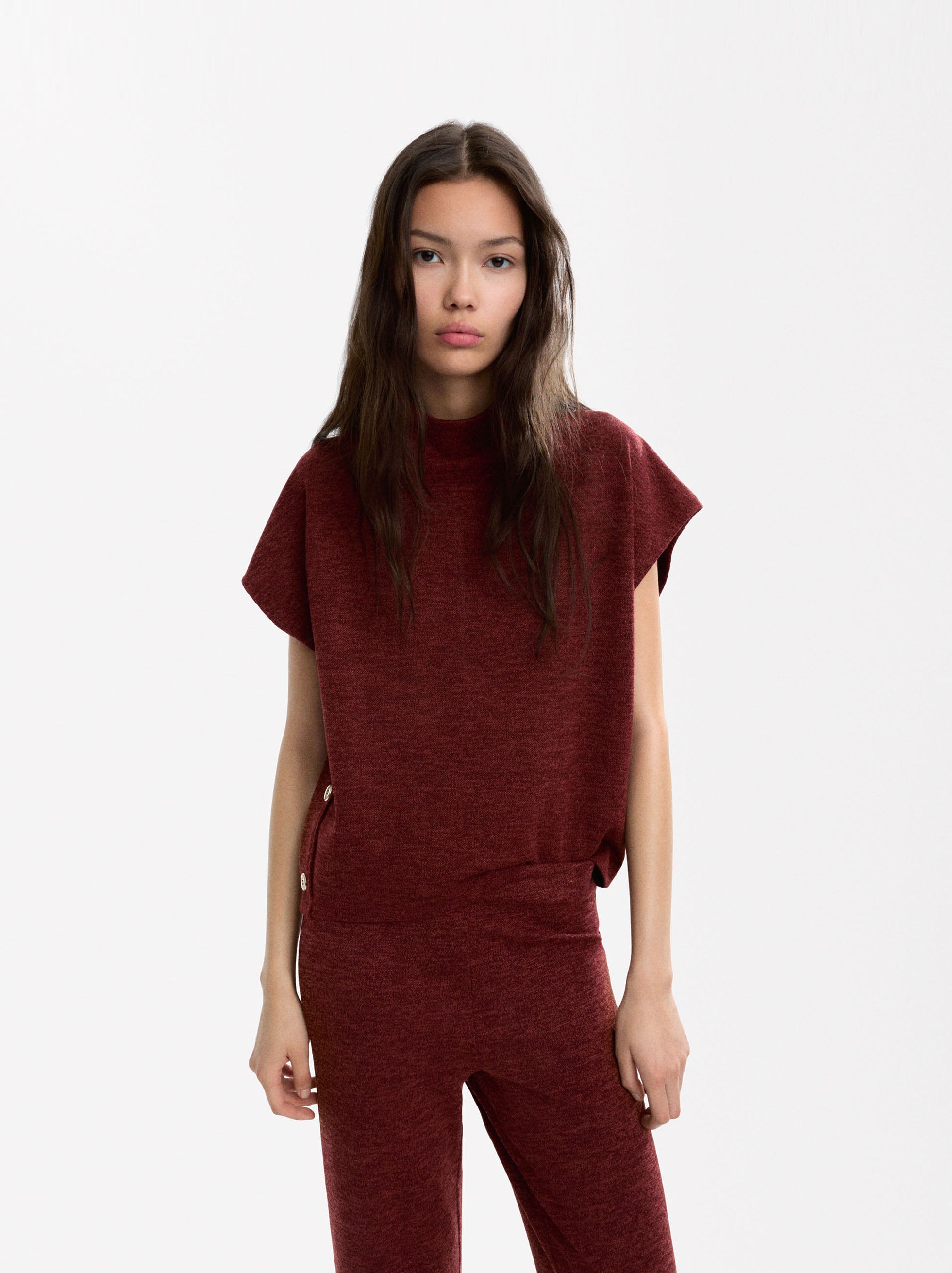 Camiseta Con Botones Laterales