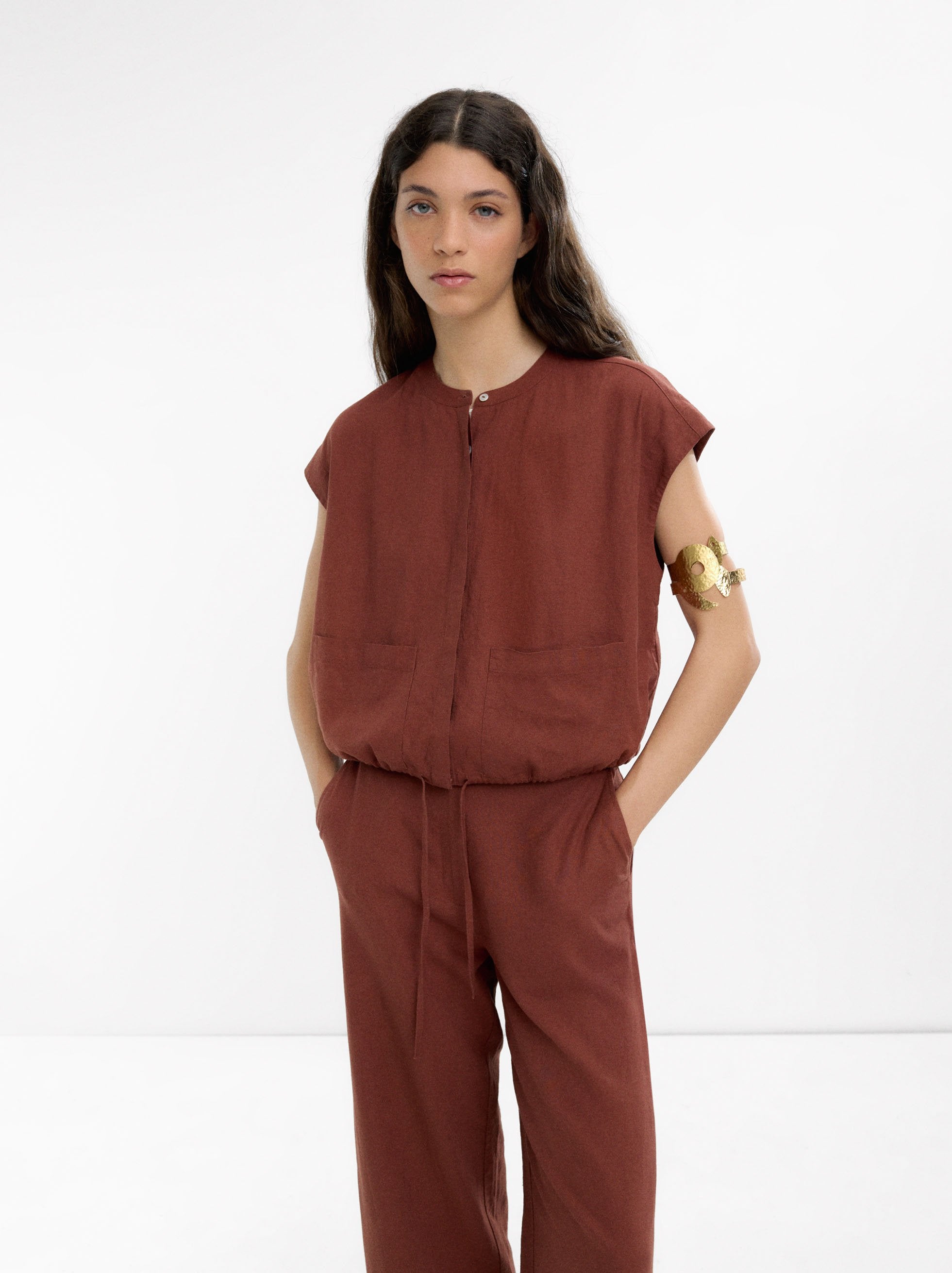 Camisa Manga Corta De Lino