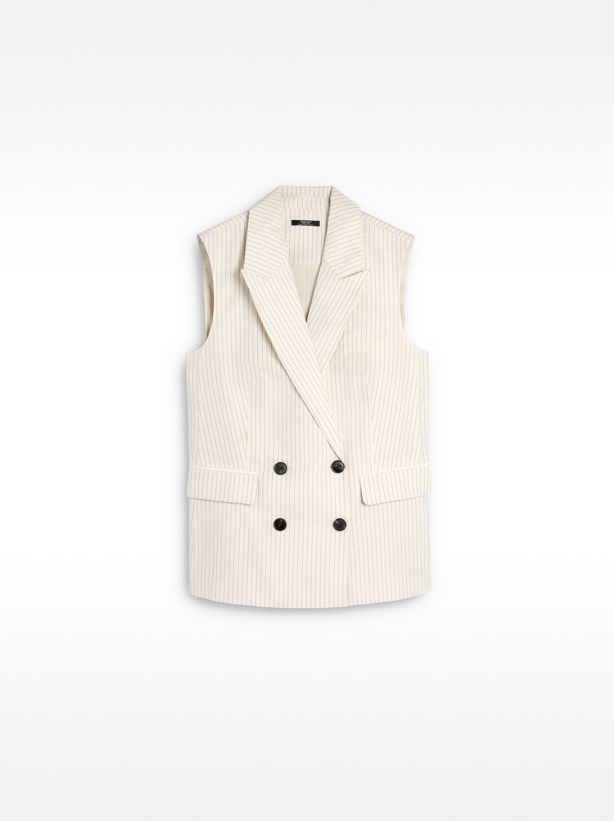 Chaleco A Rayas Con Botones