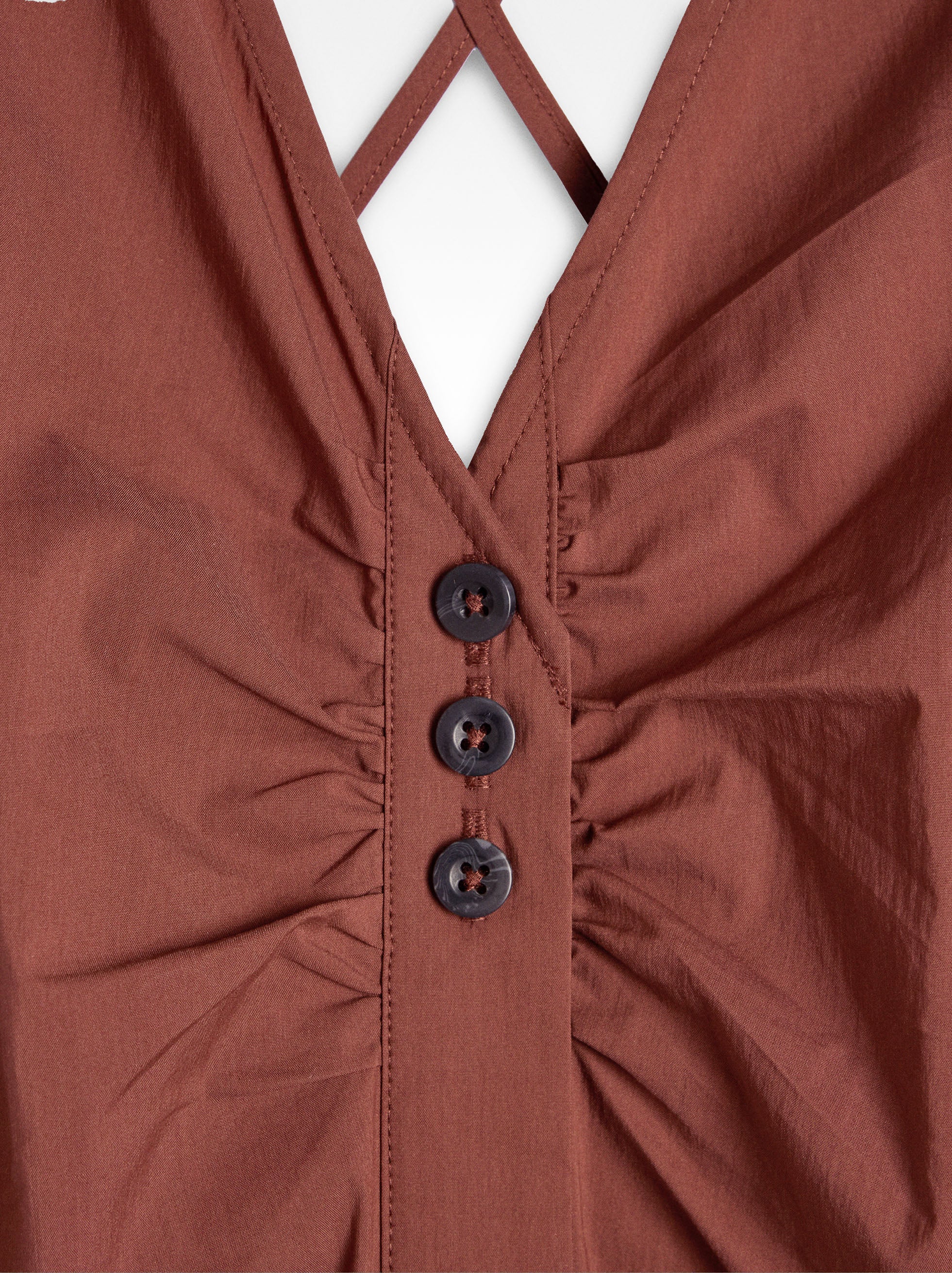 Vestido Largo De Algodón Con Tirantes