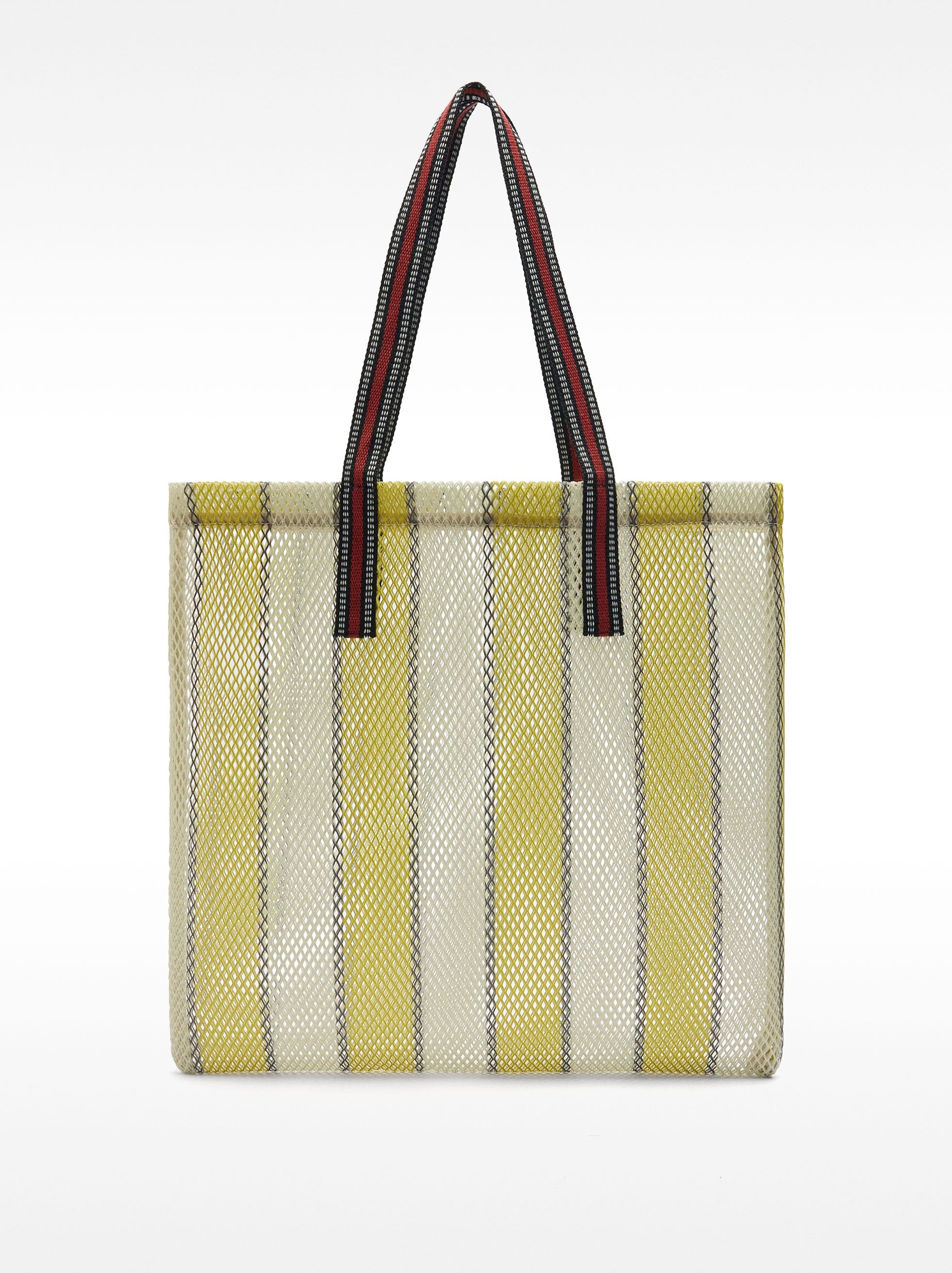 Bolso Shopper De Rejilla Con Rayas